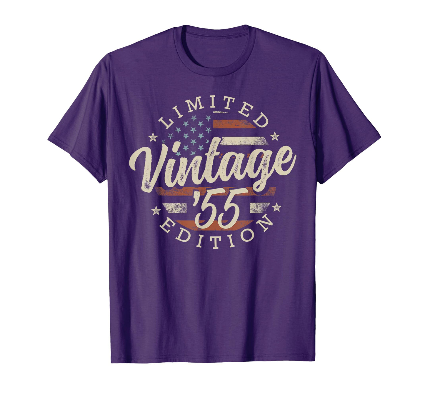 Vintage 1955 Limited Edition USA Flag 70th Birthday T-Shirt