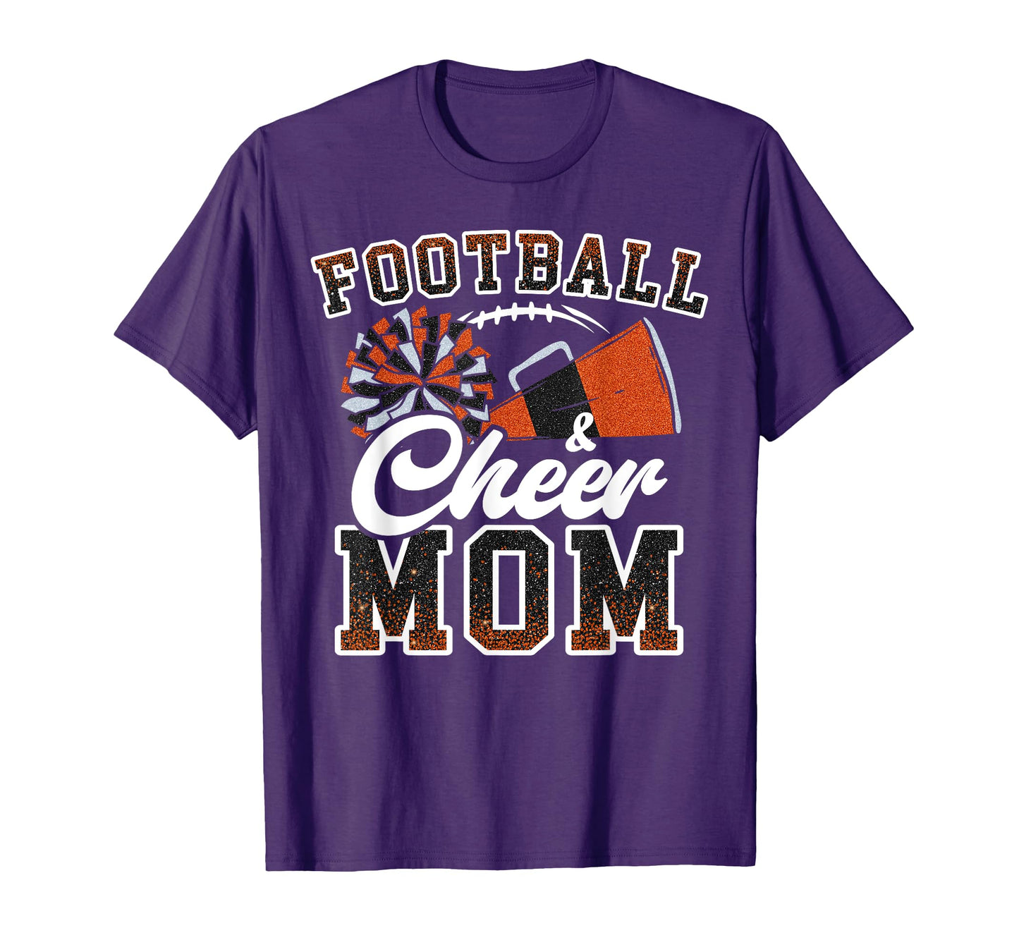 Loud Proud Football & Cheer Mom Cheerleader Mom Mama Orange T-Shirt