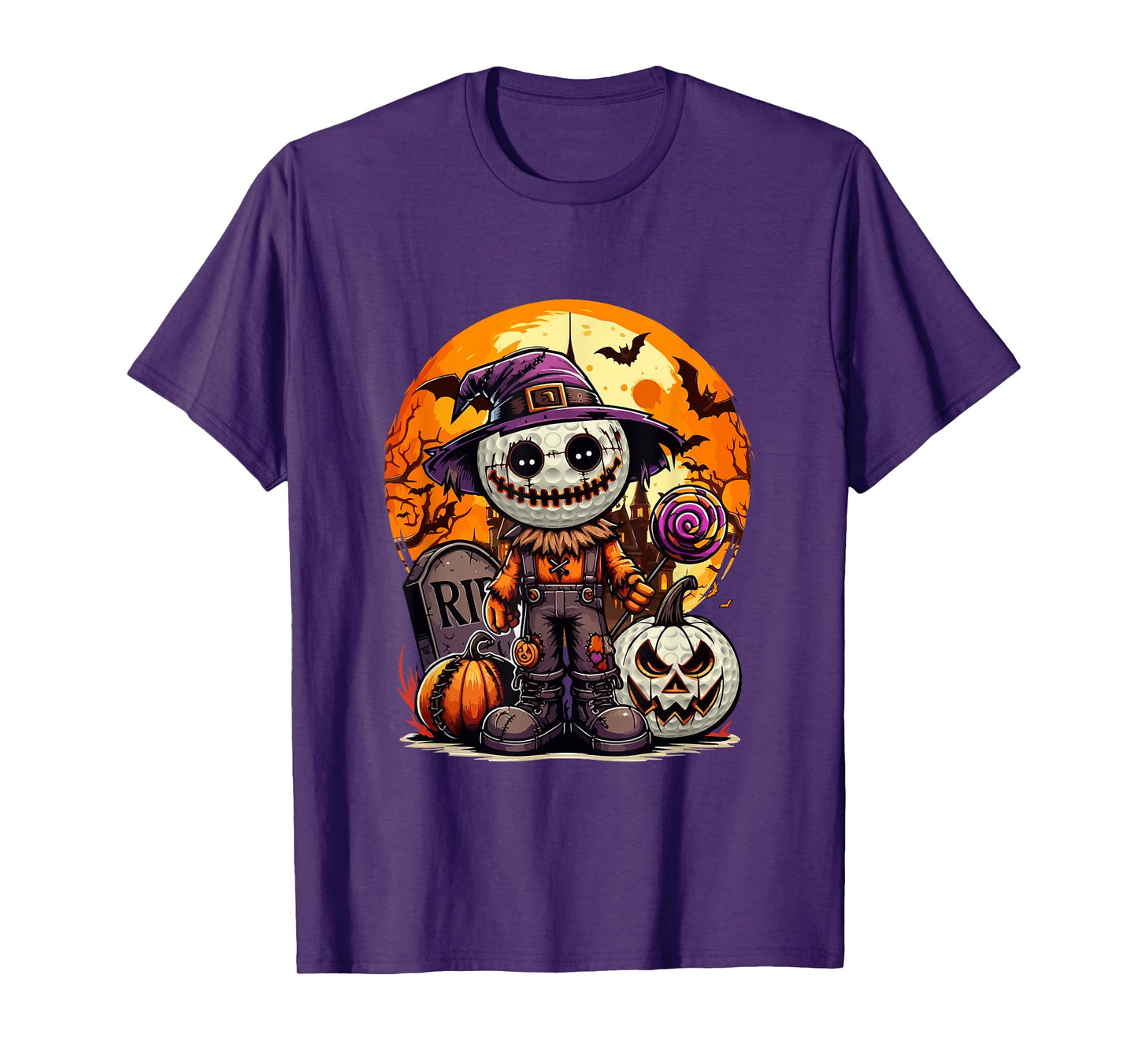 Horror Golf Balls Costume Halloween Player Fan Family T-Shirt
