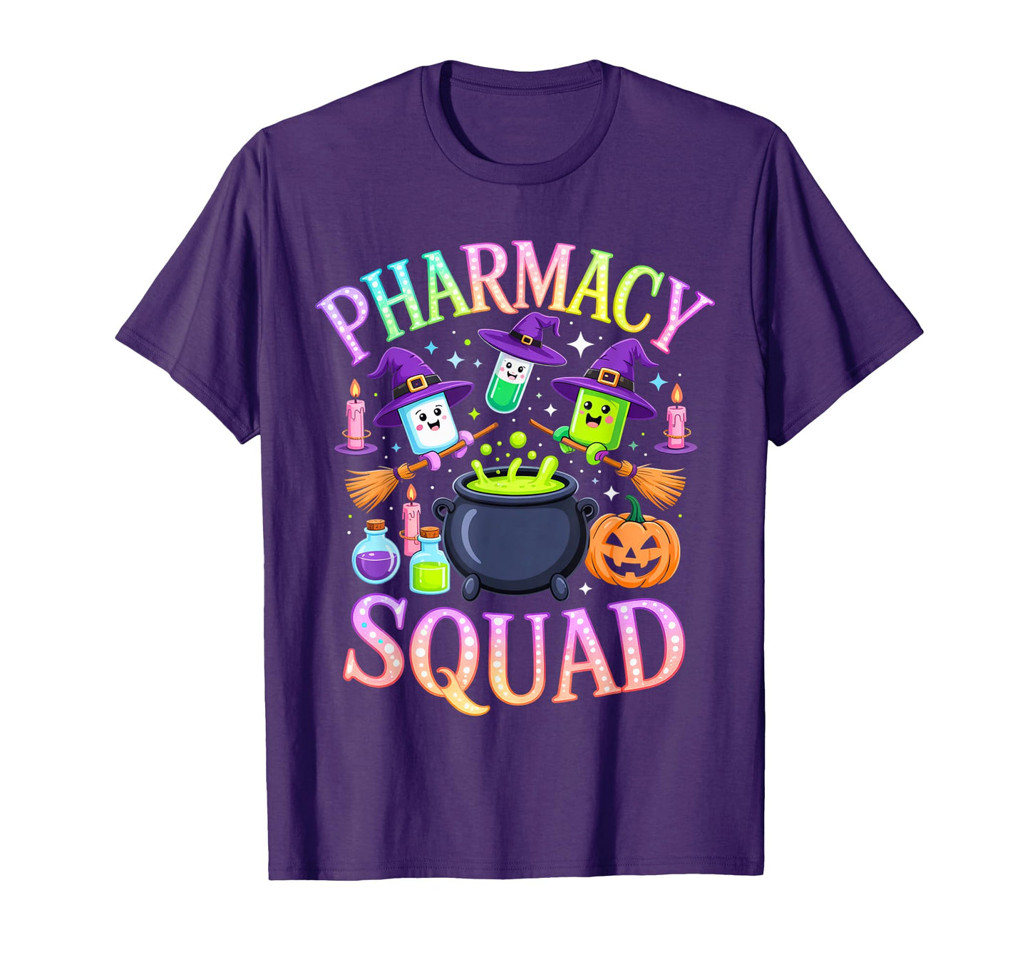 harmacy Squad Halloween Outfit with Witch Potions Pumpkin T-Shirt