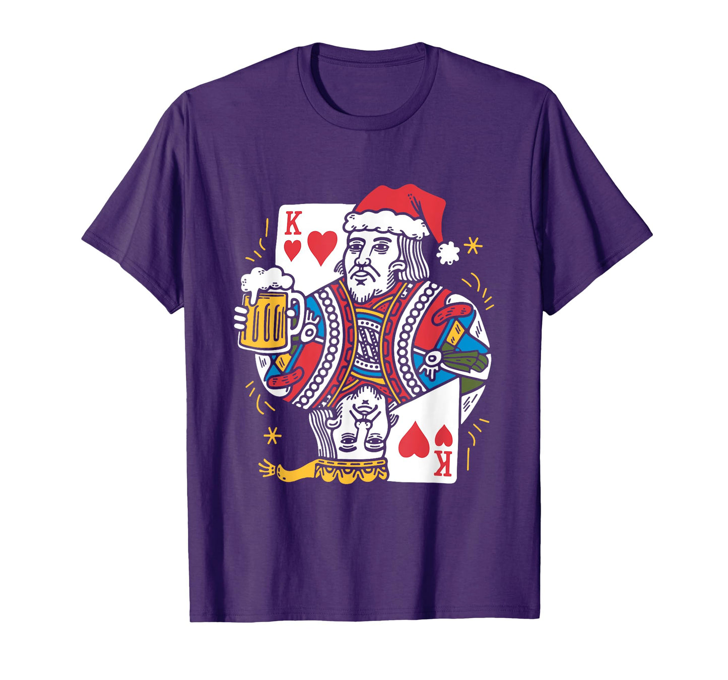 King Of Hearts With Beer - Vintage Card Game Beer Lover T-Shirt