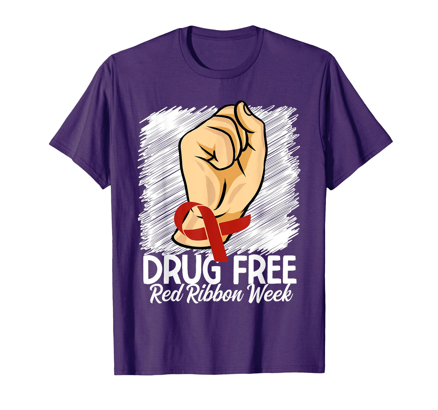 Drug Free Red Ribbon Week Awareness Say No To Drugs T-Shirt