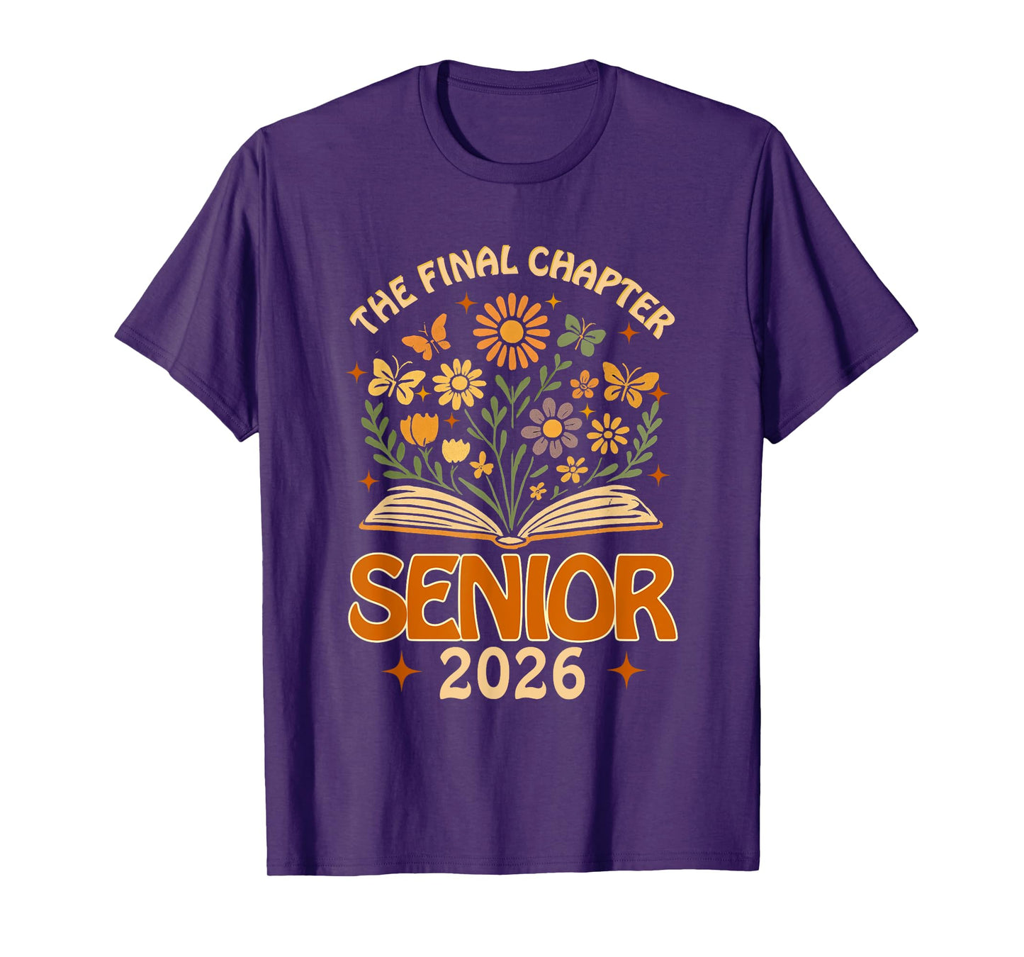 Senior 2026 Final Chapter Retro Book Lover Last First Day T-Shirt