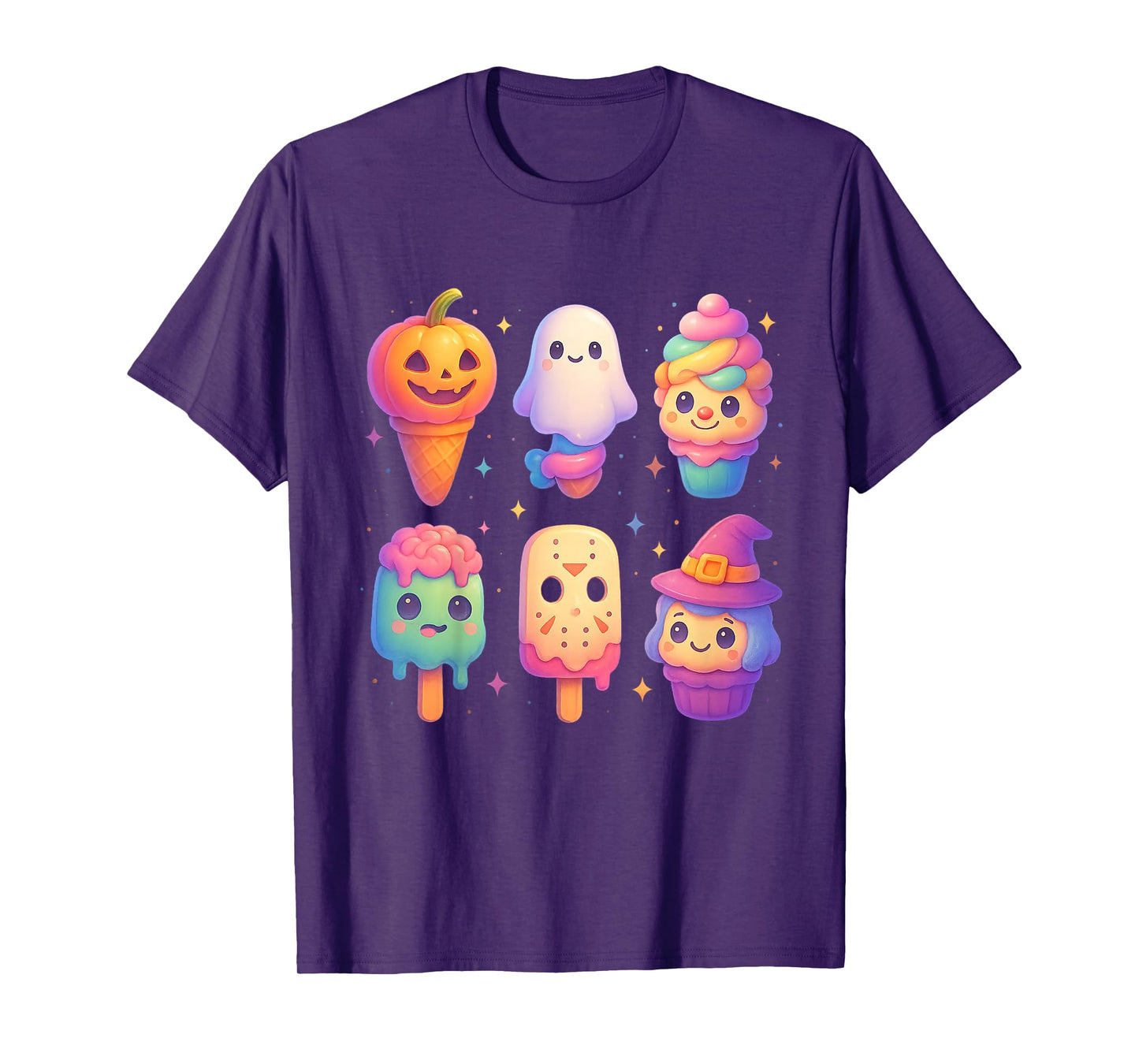 Kawaii Anime Halloween Sweet Monster Ice Cream Pops Candy T-Shirt
