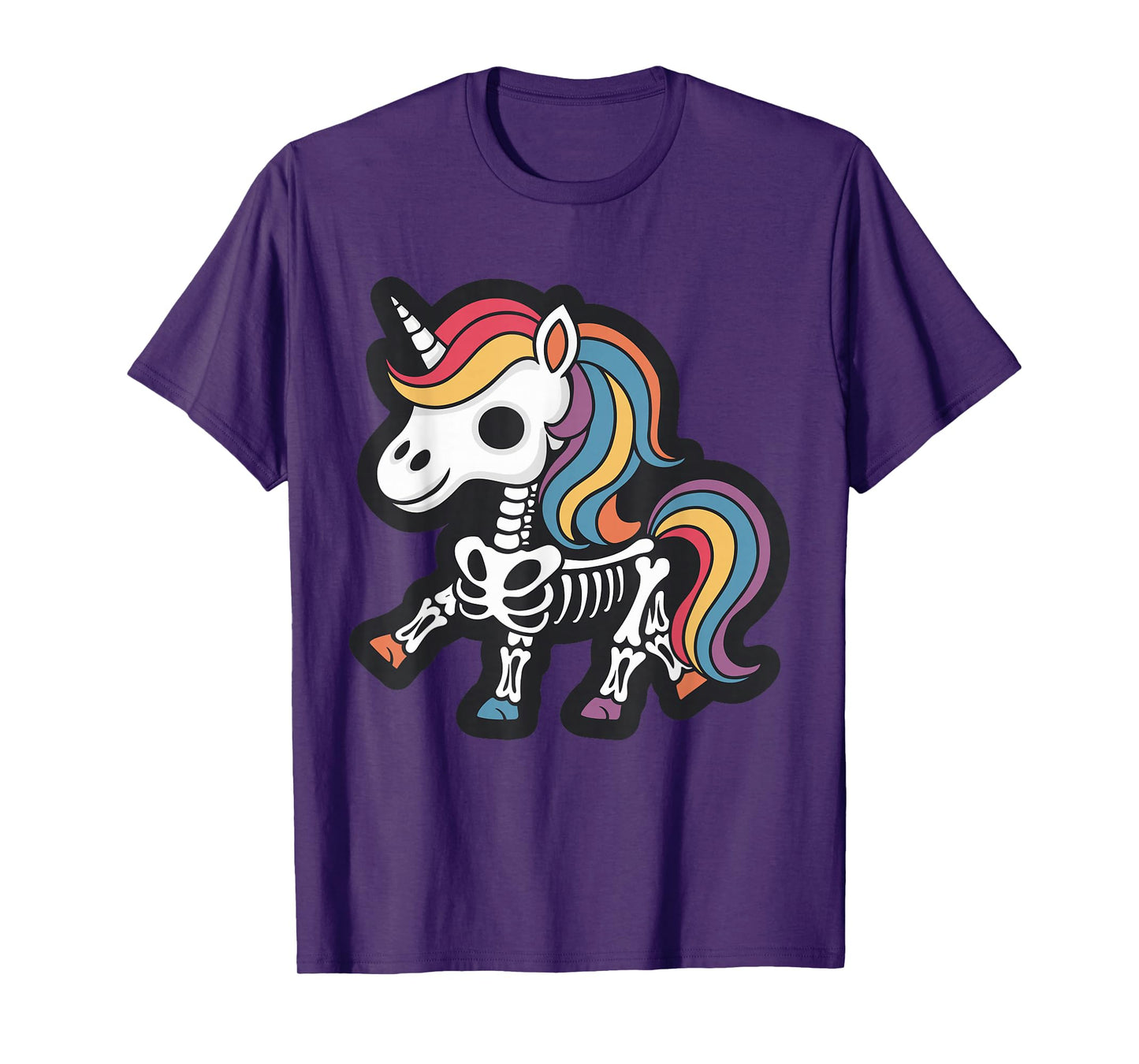Funny Skeleton Unicorn Lovers Spooky Halloween Costume Girls T-Shirt