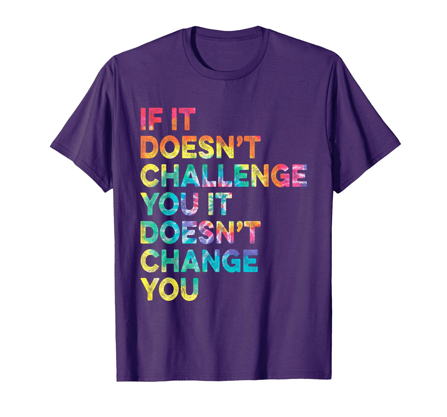 If It Doesn't Challenge You Inspirational Motivational Quote T-Shirt