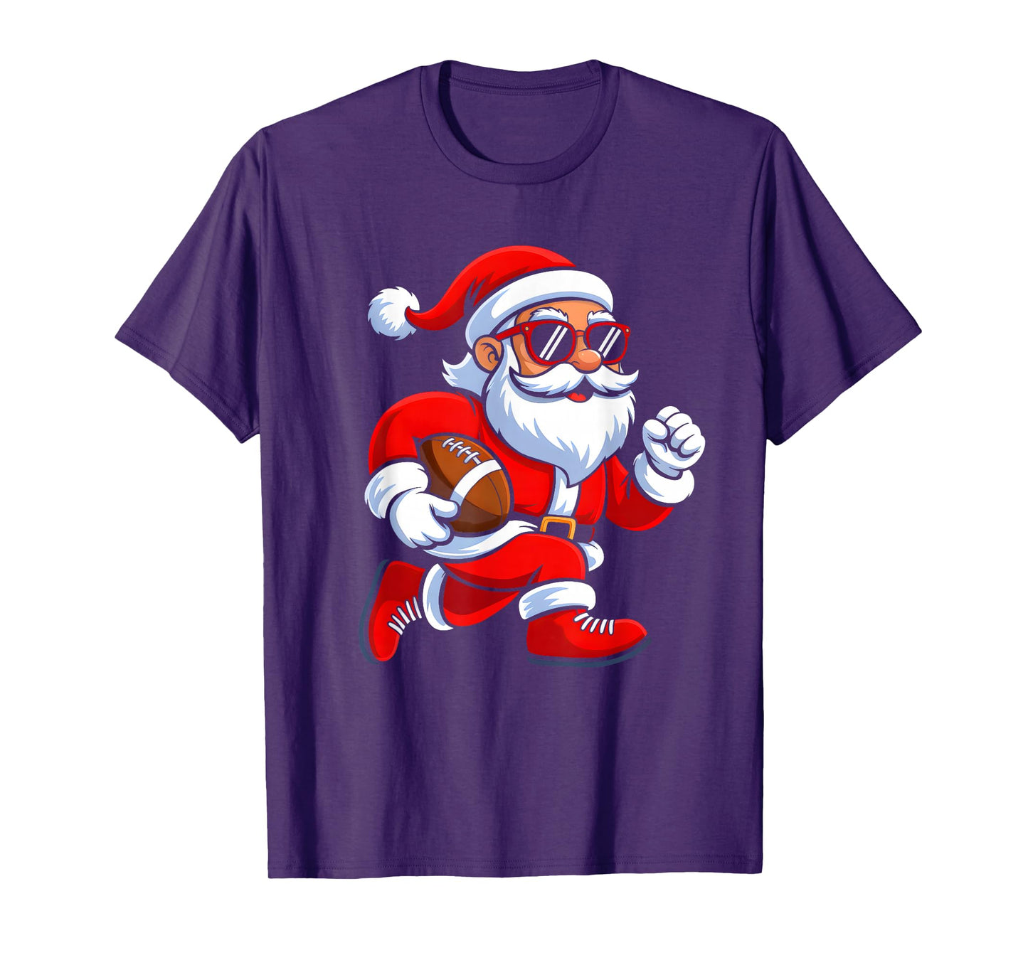 Santa Playing Football Christmas Funny Xmas Men Boys Kids T-Shirt