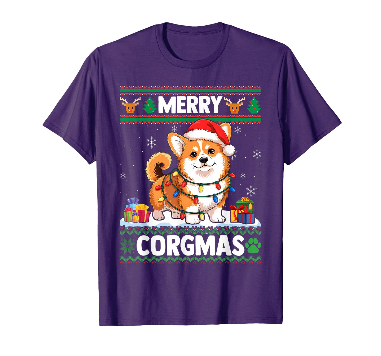 Merry Corgmas Christmas Corgi Lover Santa Sweater T-Shirt