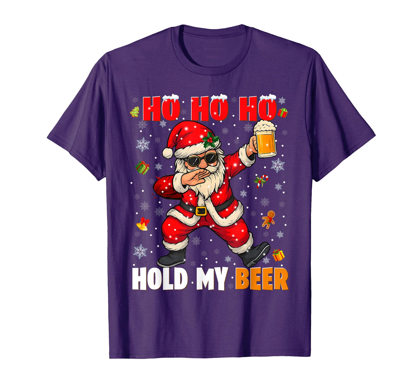 Ho Ho Hold My Drink Cool Dabbing Santa Christmas Xmas Men T-Shirt