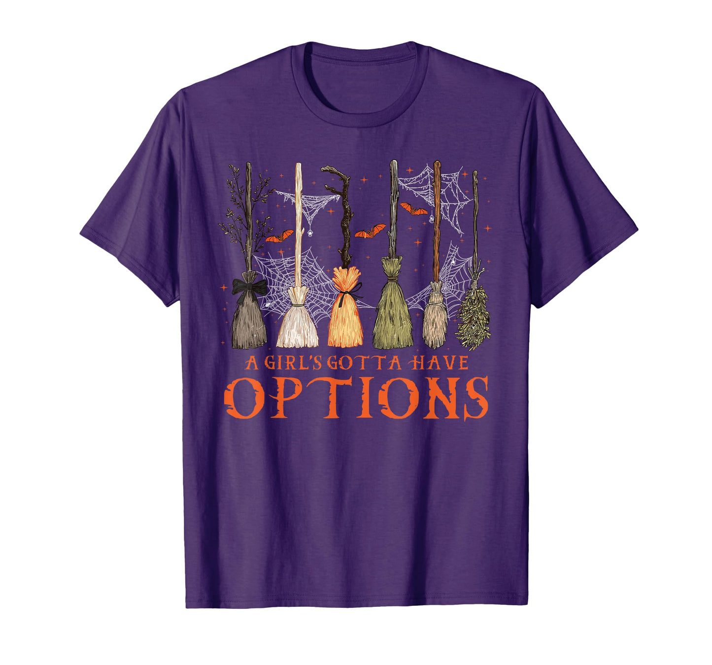 Retro A Girl’s Gotta Have Options Spooky Witches Halloween T-Shirt