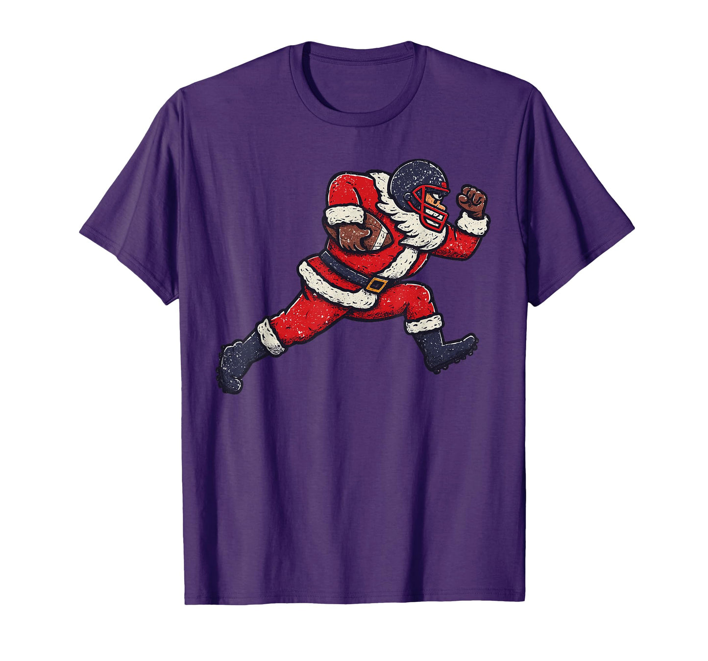 Santa Claus Playing American Football Xmas Holiday Christmas T-Shirt
