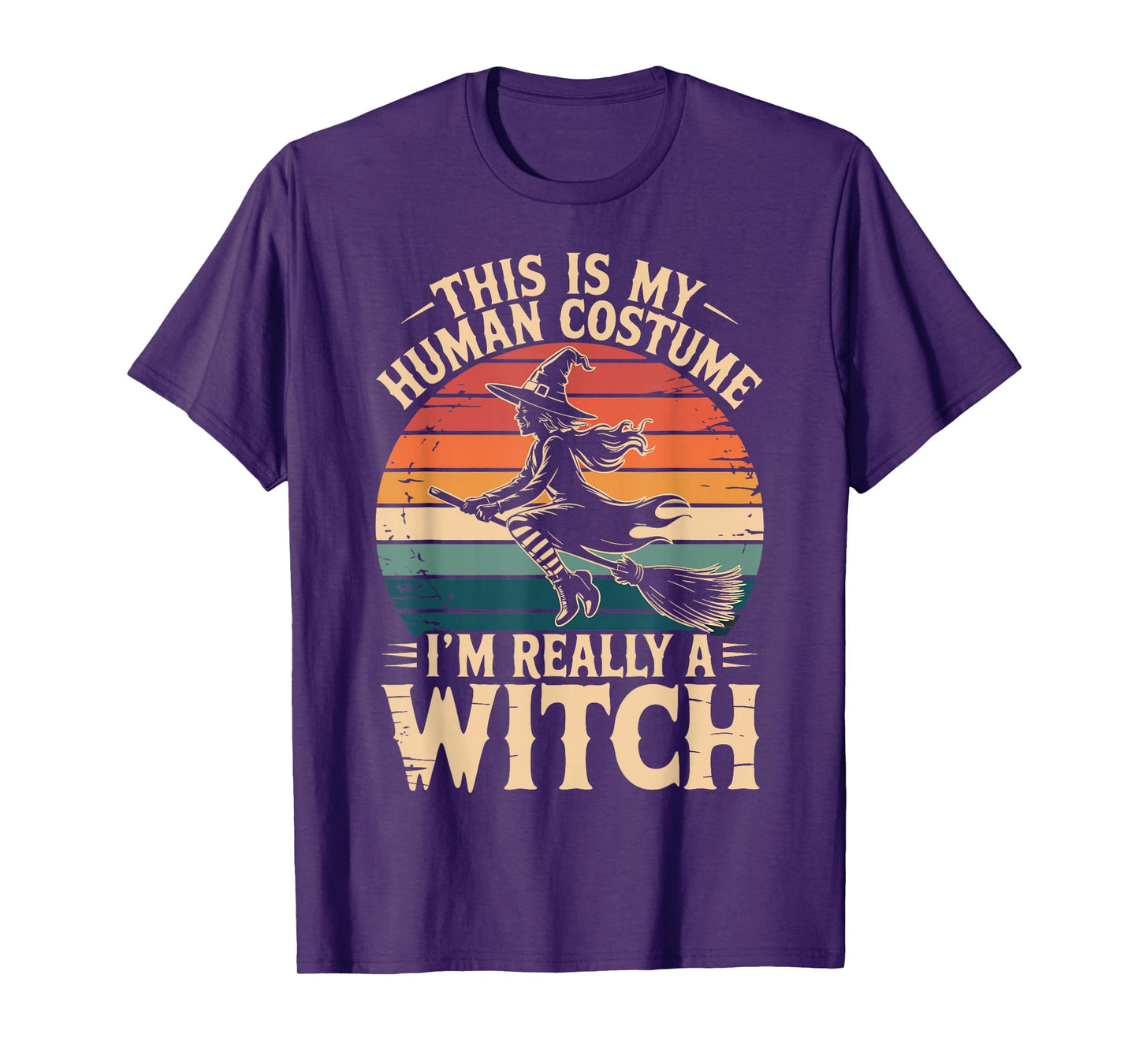 This is My Human Costume Witch Funny Spooky Halloween T-Shirt