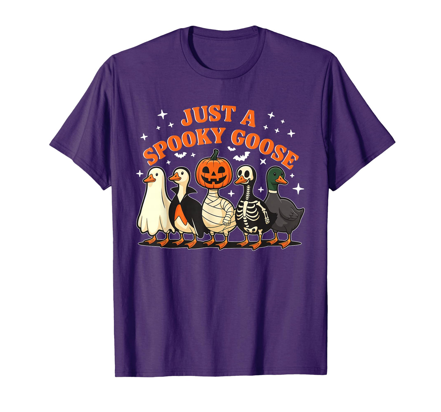 Just A Spooky Goose Halloween Silly Goose Funny Halloween T-Shirt