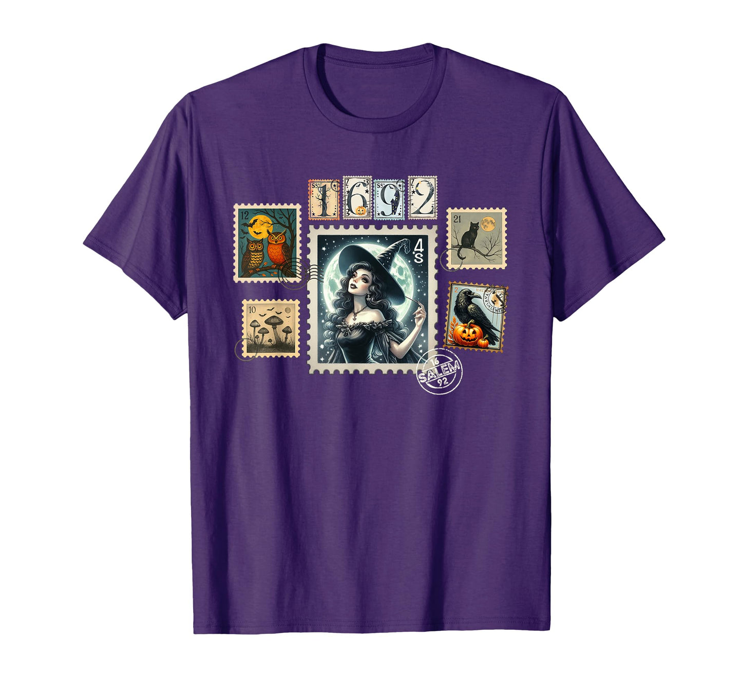 Halloween Witch Postage Stamps Salem They Missed One 1692 T-Shirt