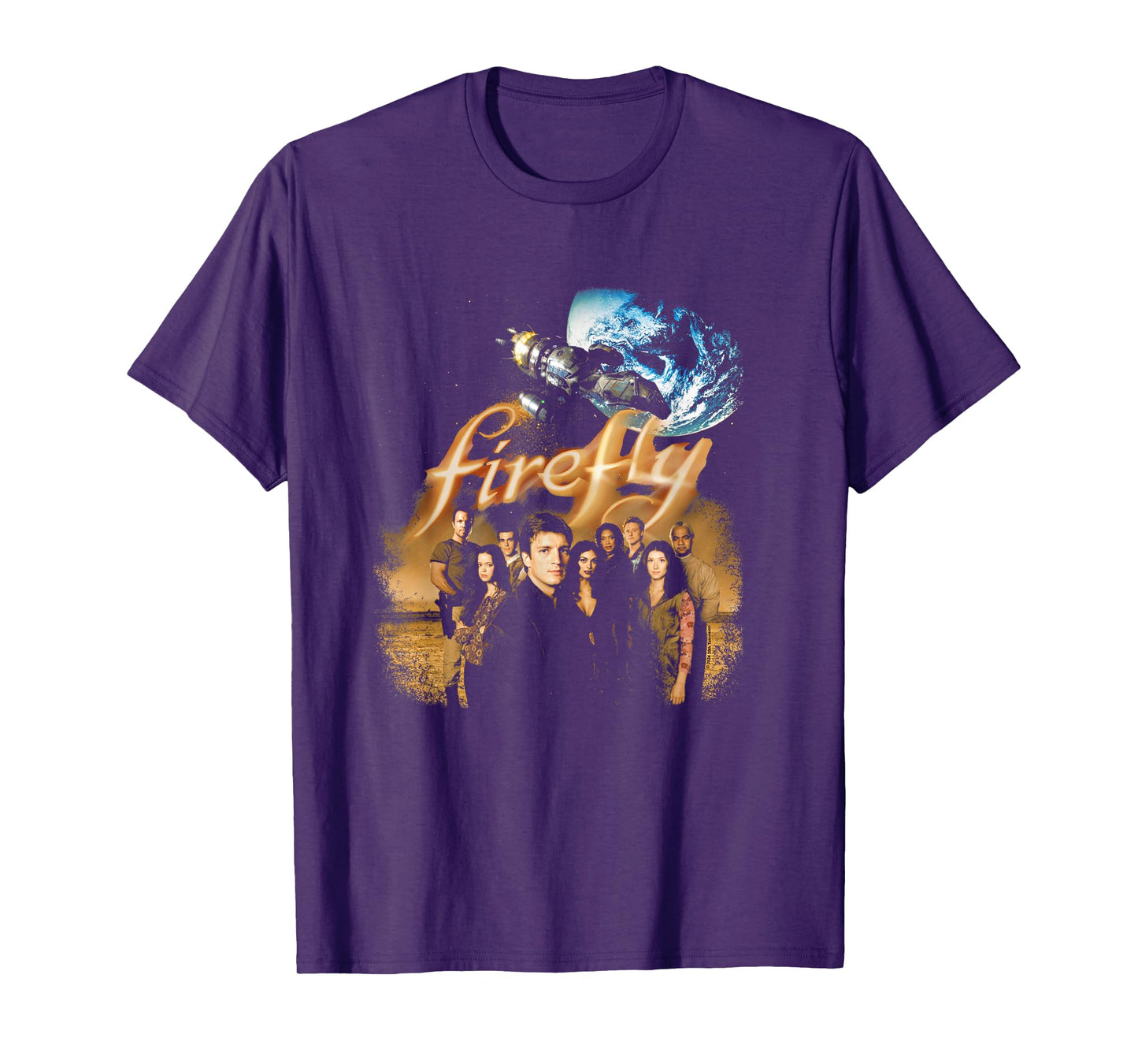 Firefly Iconic Group Shot Retro Vintage Big Chest Poster T-Shirt