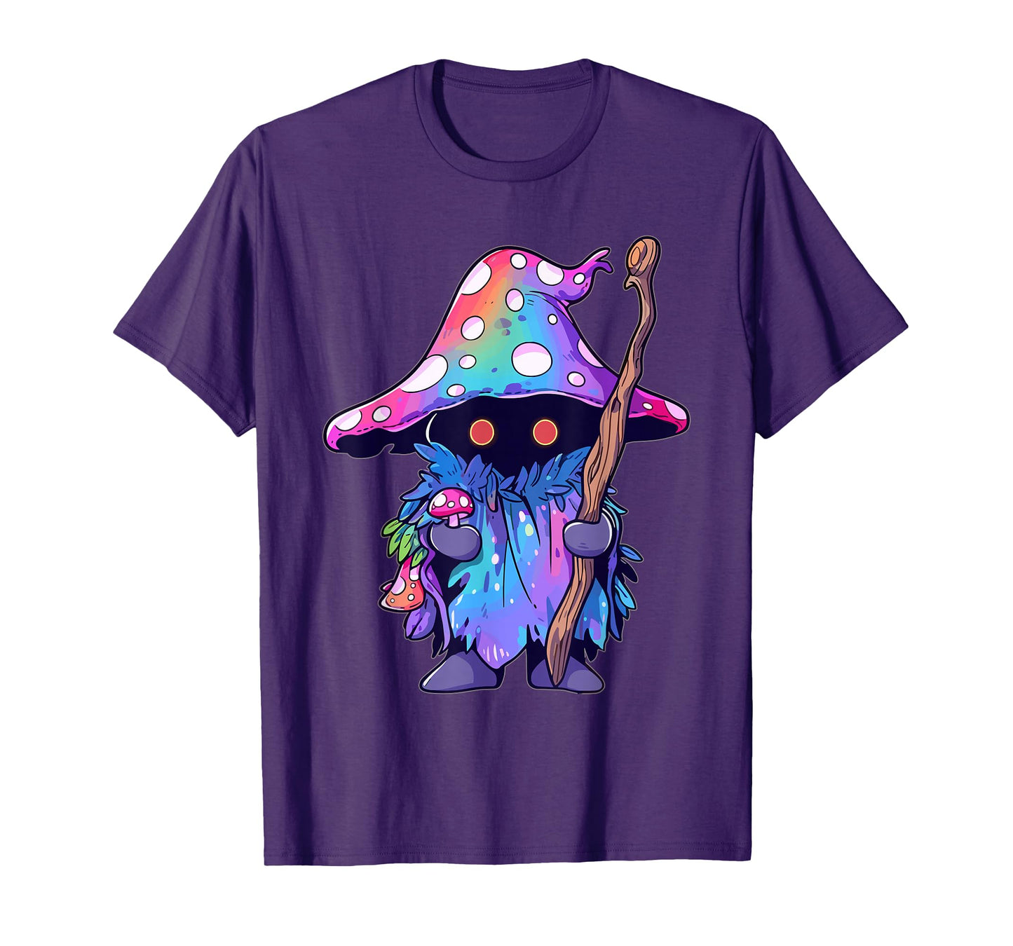 EDM DJ Festival Outfit Men & Women Unisex-Adults Psychedelic Festival Trippy Wizard EDM Rave T-Shirt Black Small Short Sleeve T-Shirt