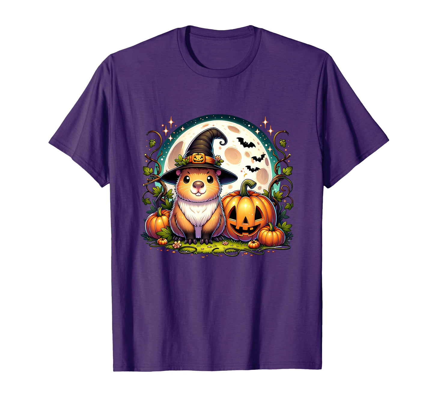 Capybara Witch Halloween T-Shirt