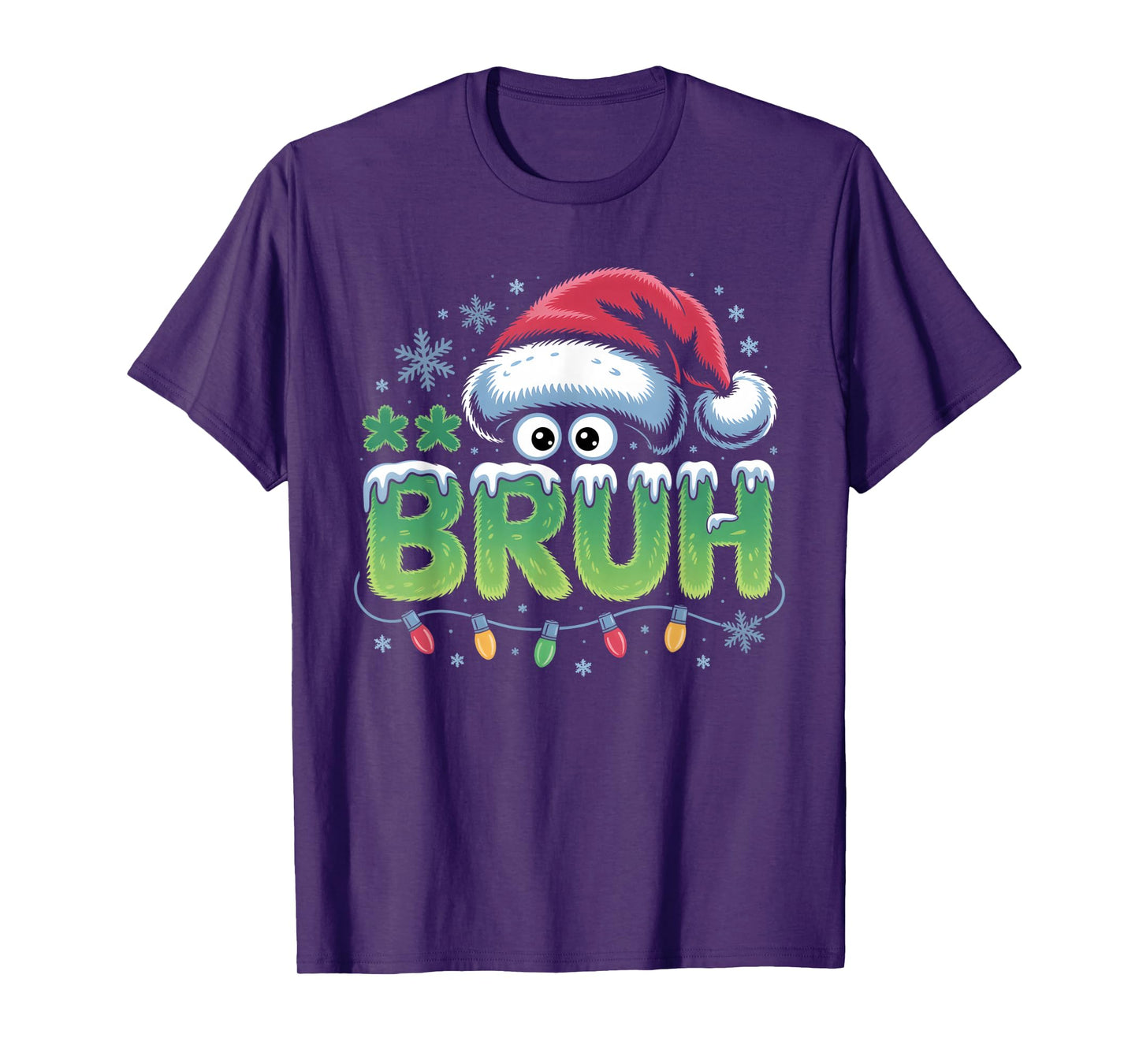Bruh Christmas Kids Teens Boys Funny Christmas Humor Meme T-Shirt