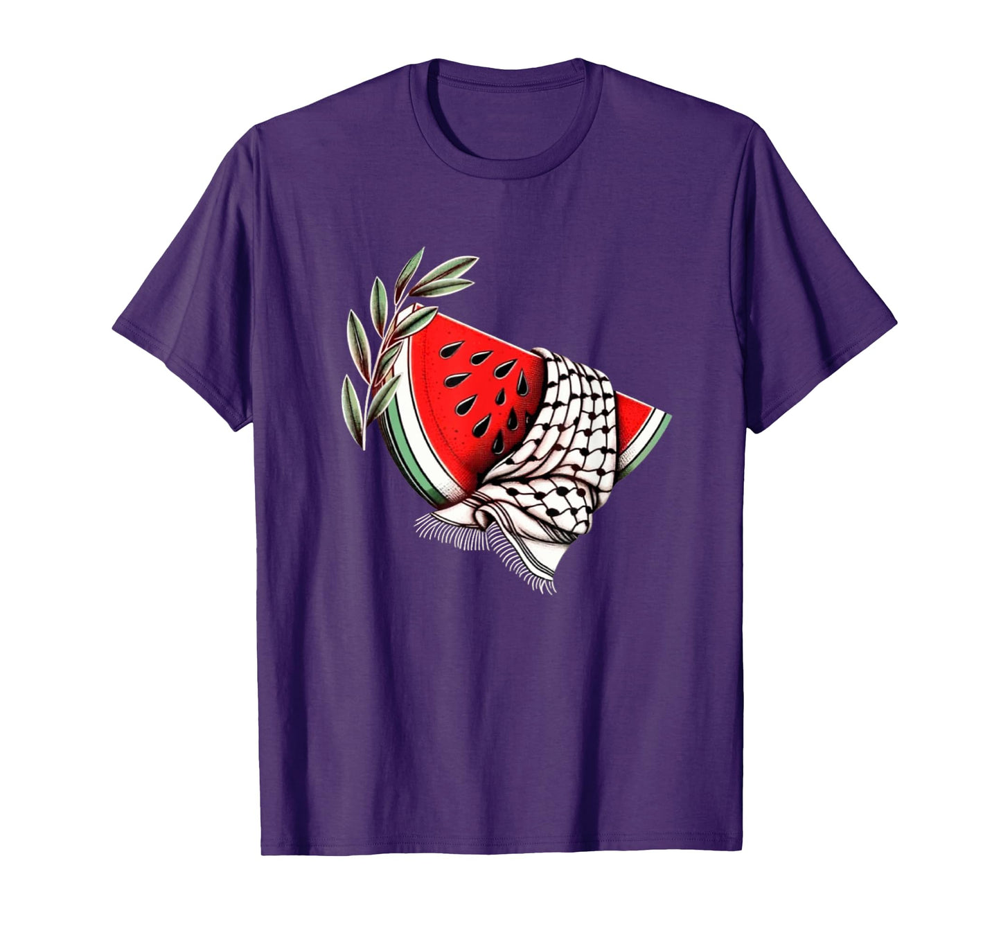 Palestine Watermelon Keffiyeh Palestinian Solidarity T-Shirt