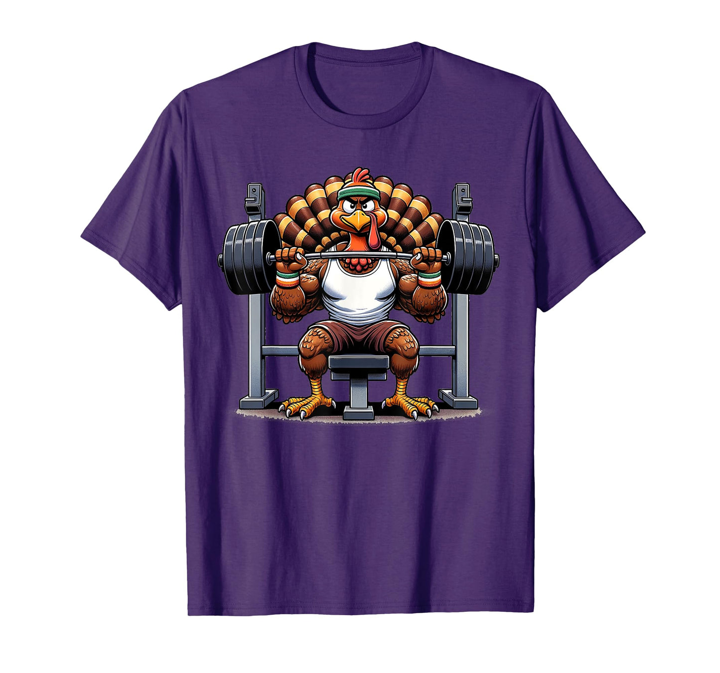 Turkey Weightlifting Thanksgiving Gym for FunnyWorkout Wear T-Shirt