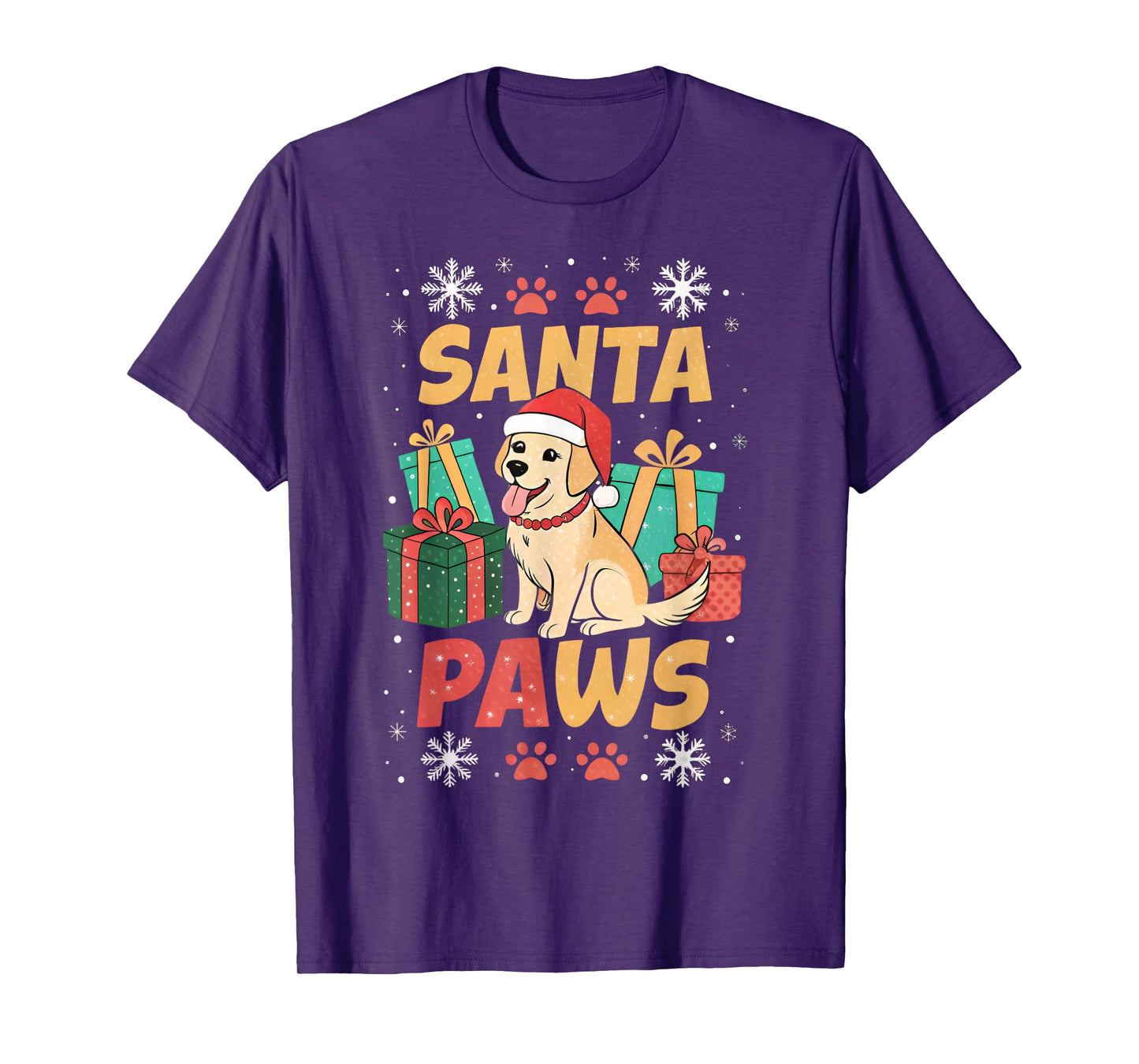 Santa Paws Dog Christmas Funny Holiday Puppy T-Shirt