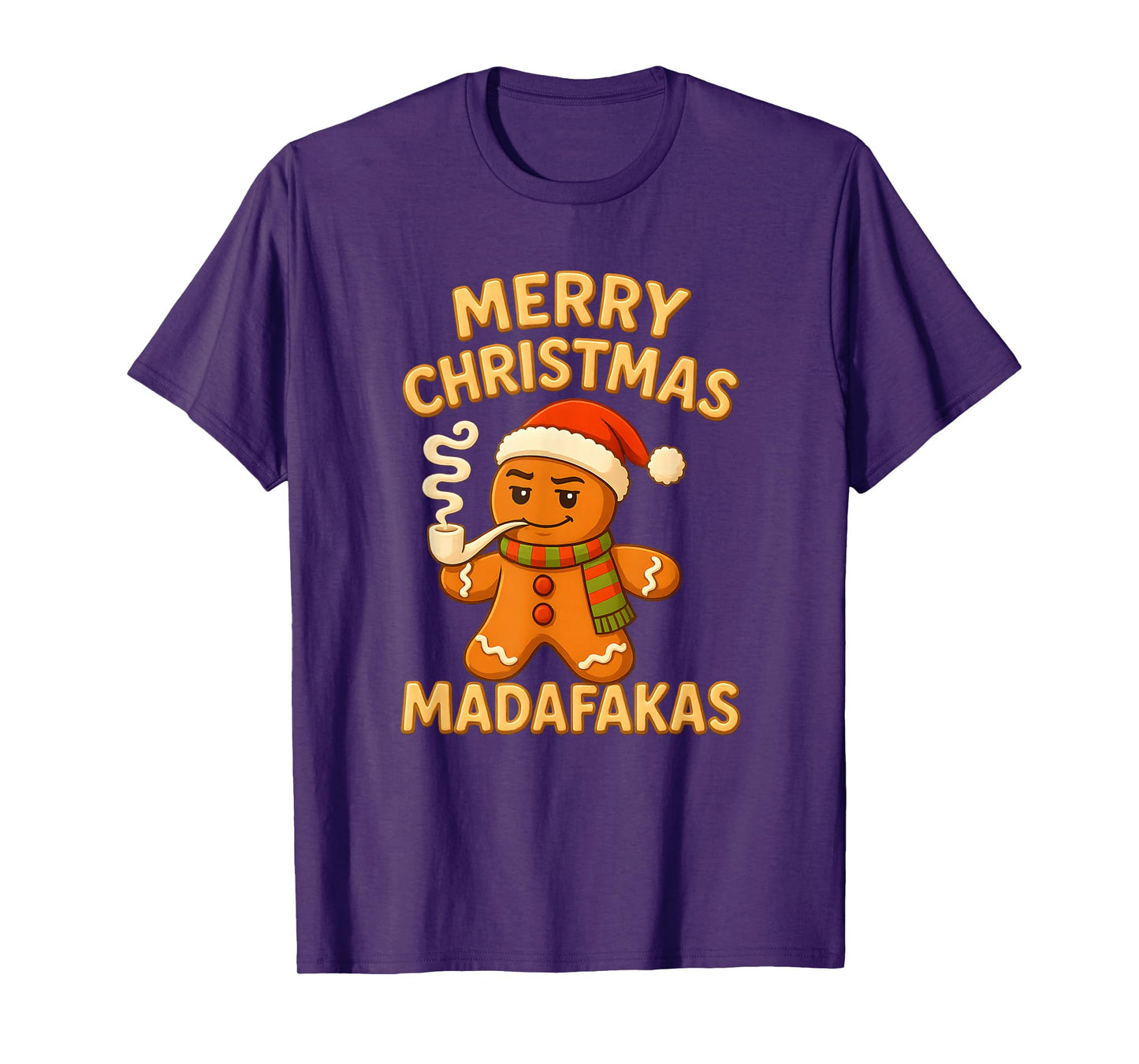 Ugly Christmas Gingerbread Man – Smoking T-Shirt