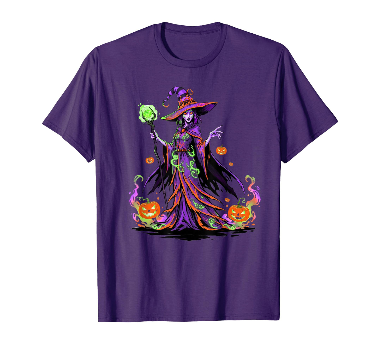 Funny Vintage Wicked Halloween Witch Design Men Women Kids T-Shirt