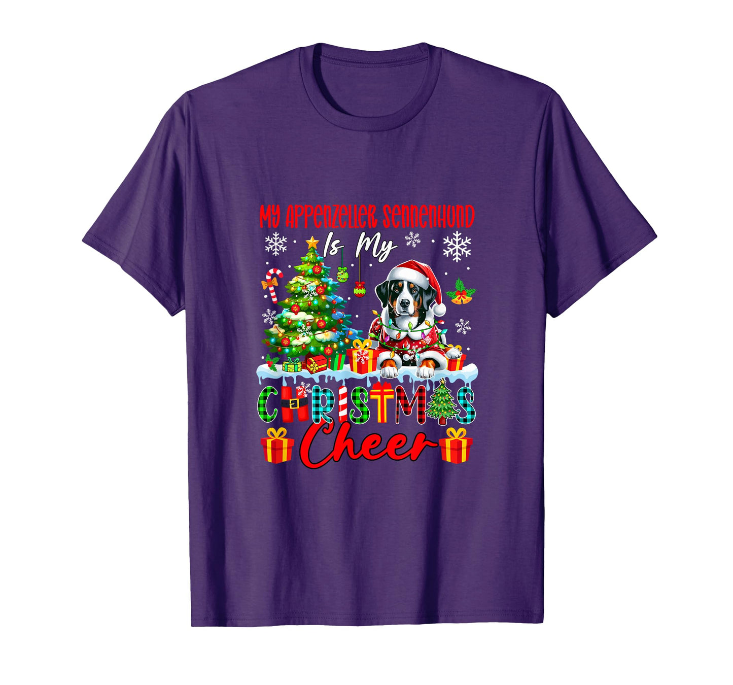 My Appenzeller Sennenhund is My Xmas Cheer Funny Santa Owner T-Shirt