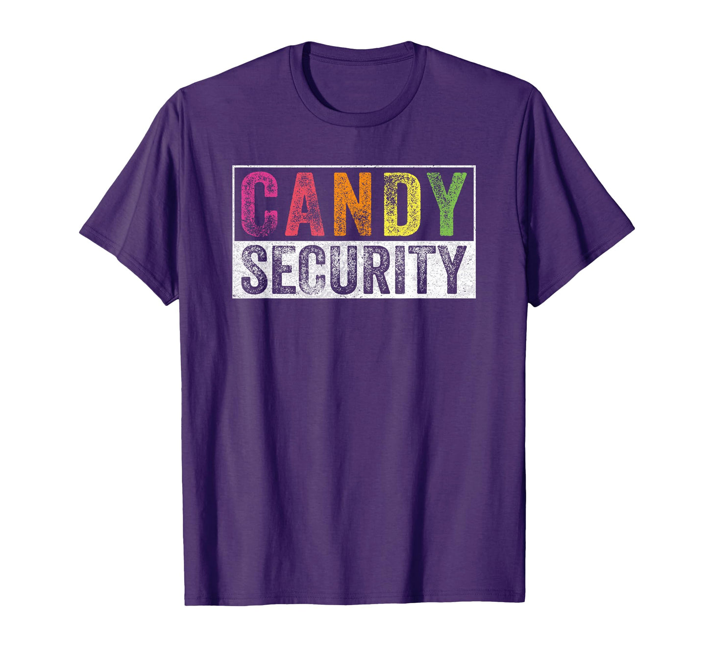 Retro Vintage Candy Security Ghost For Halloween Unisex-Adults, Kids Black Short Sleeve T-Shirt