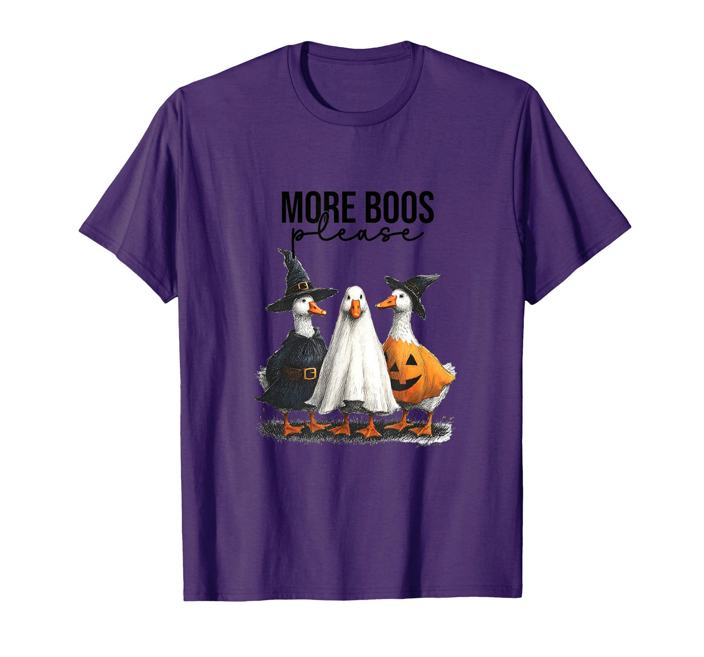 Funny Halloween Goose, Witch Ghost Cute Pet Costume T-Shirt