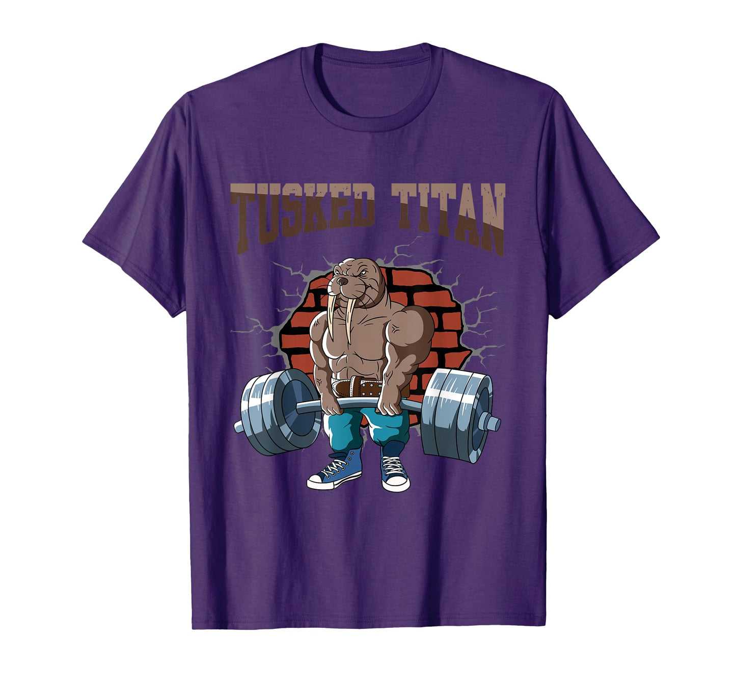 Fitness Walrus doing Deadlift Workout Training Gym T-Shirt