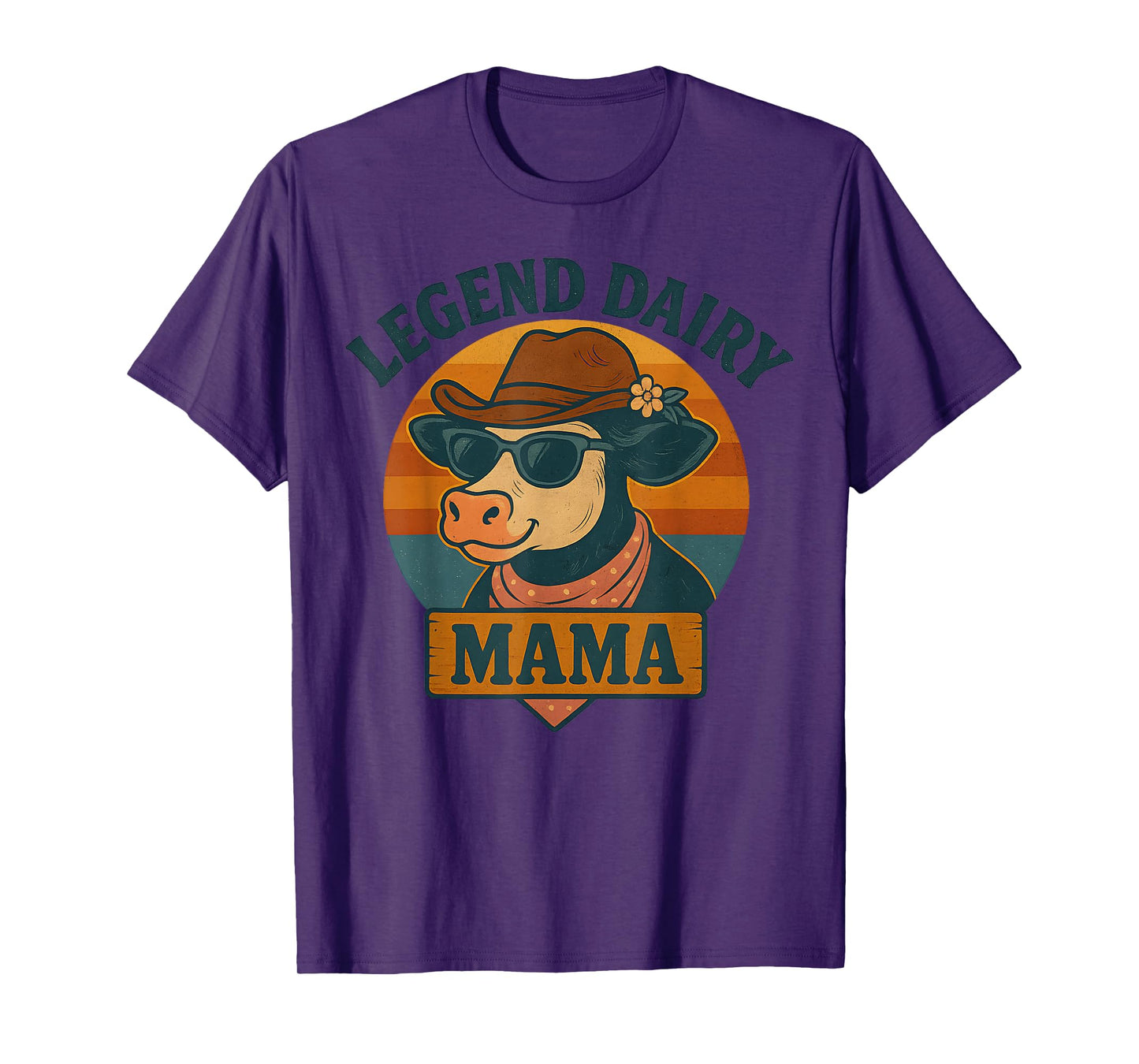 Legend Dairy Mama Funny Cattle Farmer Mom Cow 70s Southern T-Shirt