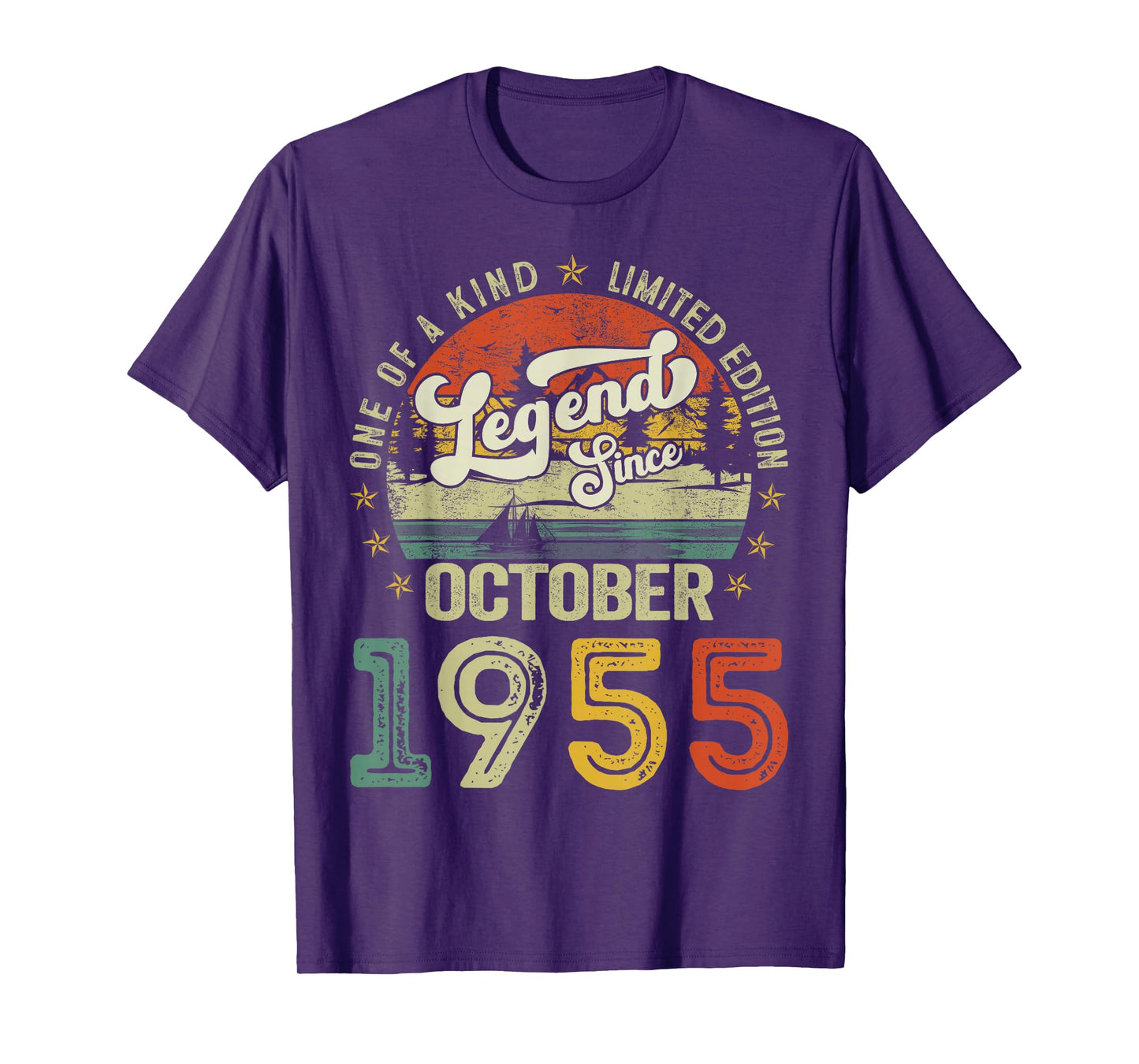 Legend since October 1955 70 Years Old 70th Birthday Men Dad T-Shirt