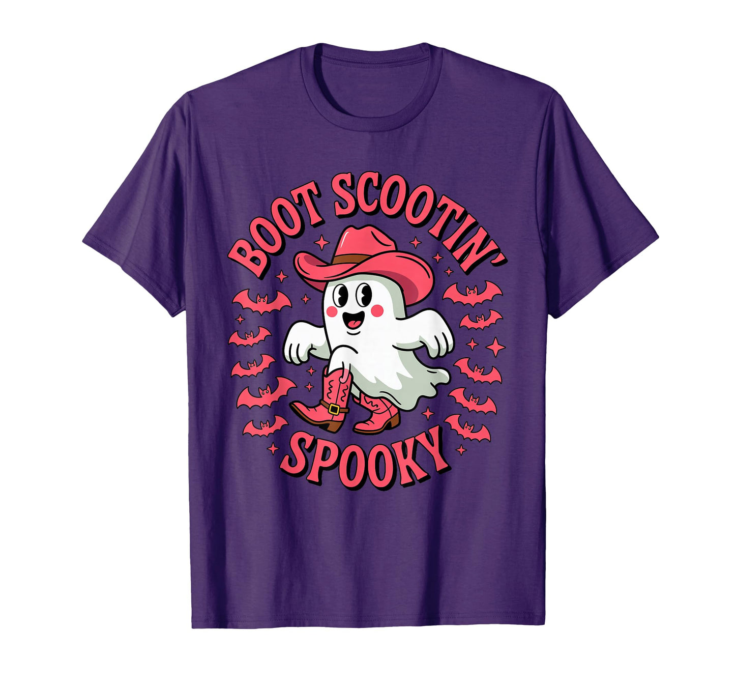 Cute Boot Scootin Spooky Ghost Cowboy Toddler Kids Halloween T-Shirt