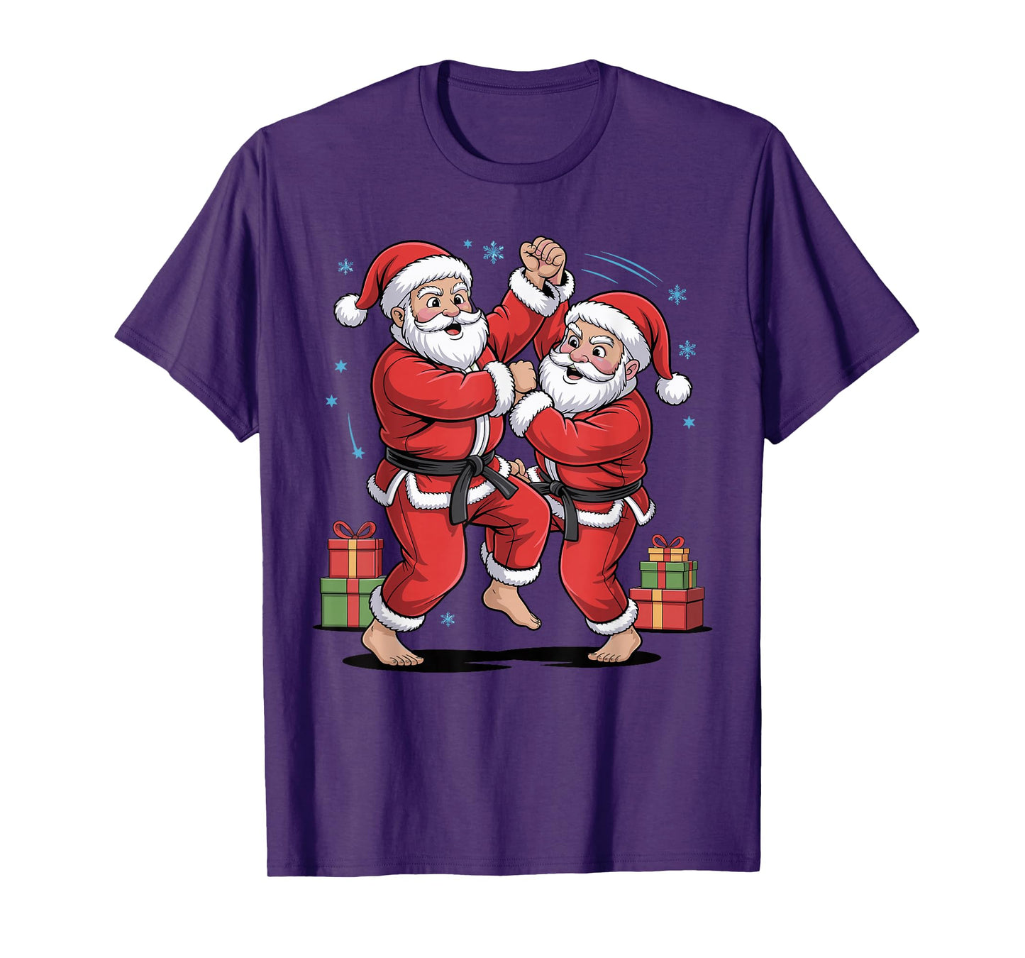 Funny Santa Playing Judo Martial Arts Christmas Xmas Pajama T-Shirt