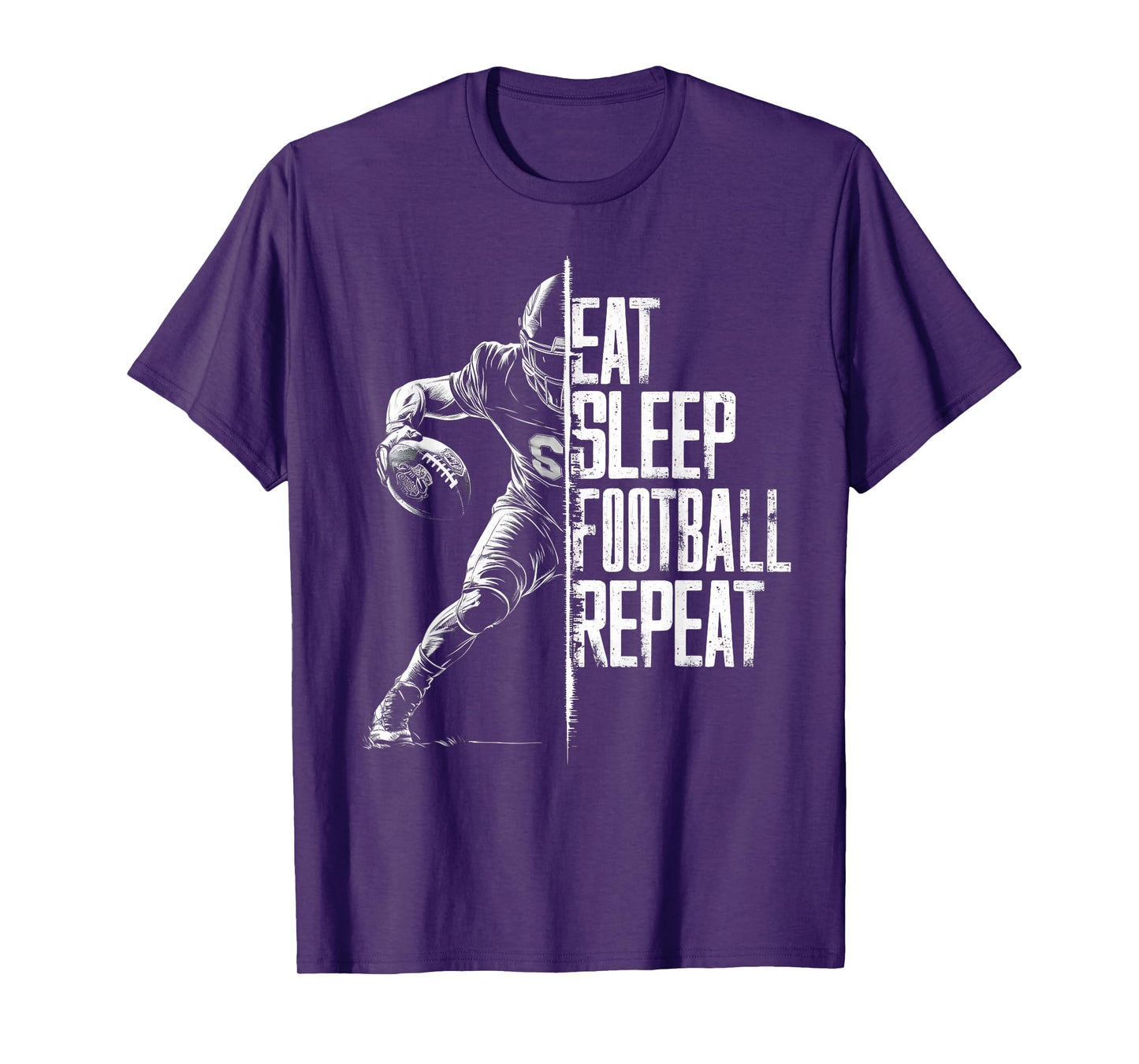 Eat Sleep Football Repeat Football Lovers Youth Kids Boys T-Shirt