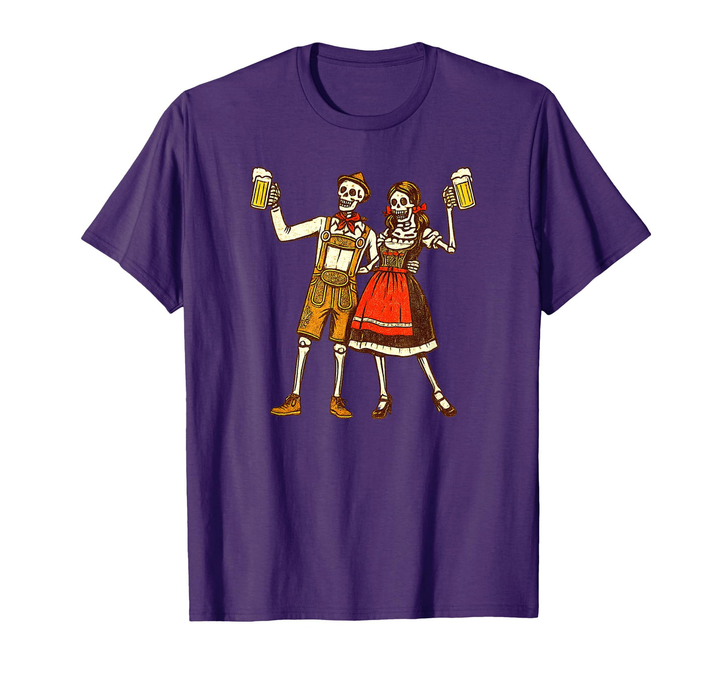 Oktoberfest Halloween Skeleton Beer Funny Oktoberfest T-Shirt