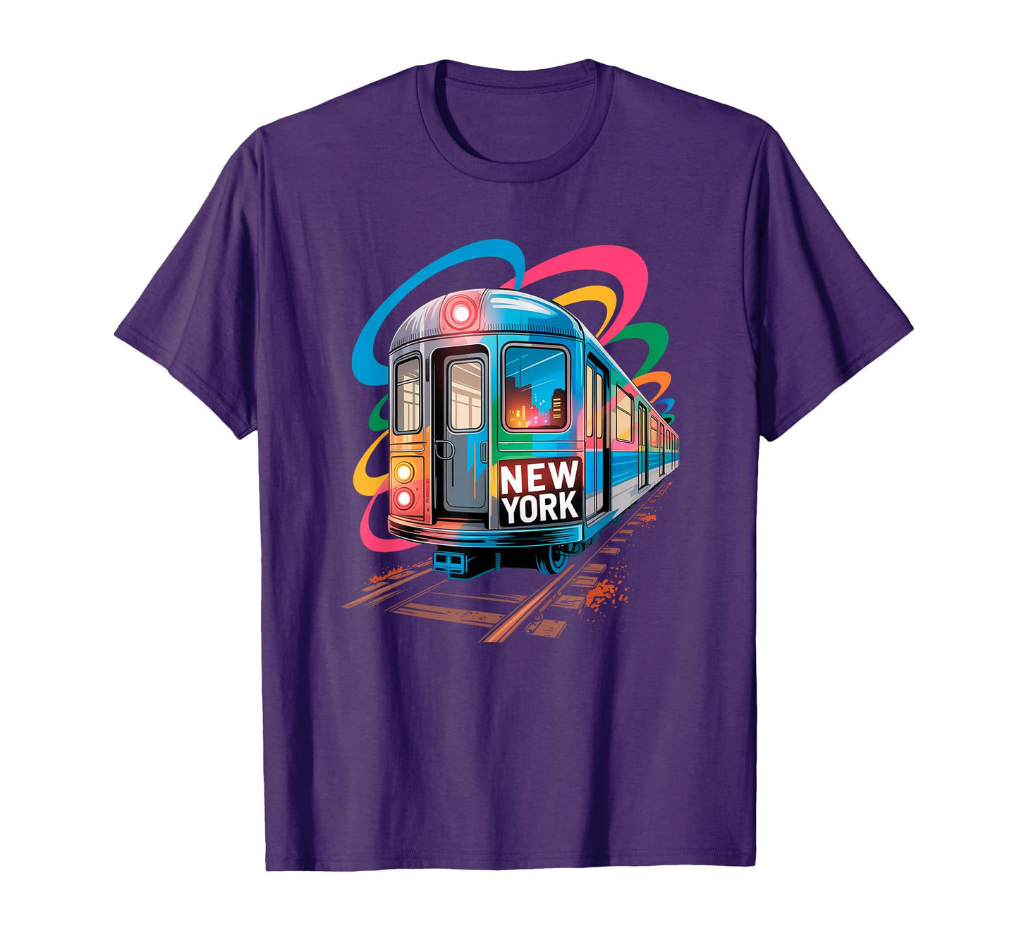 New York City Transit Bold Urban Train-Inspired Design T-Shirt
