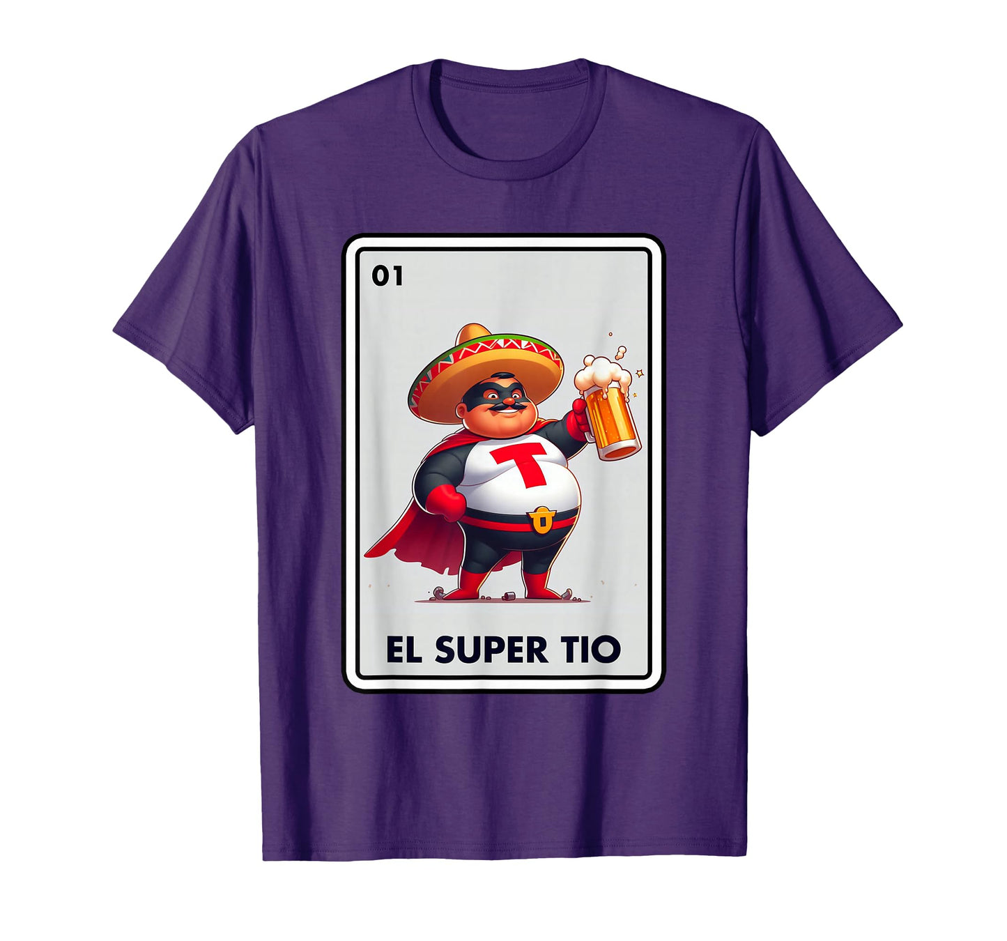 Mexican Uncle Drinking Lover Tio El Tio Mexican Bingo Card T-Shirt