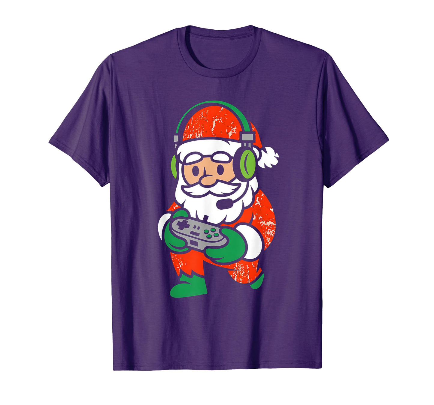 Christmas Gamer Santa Xmas Funny Gaming Men Boys Kids Youth T-Shirt