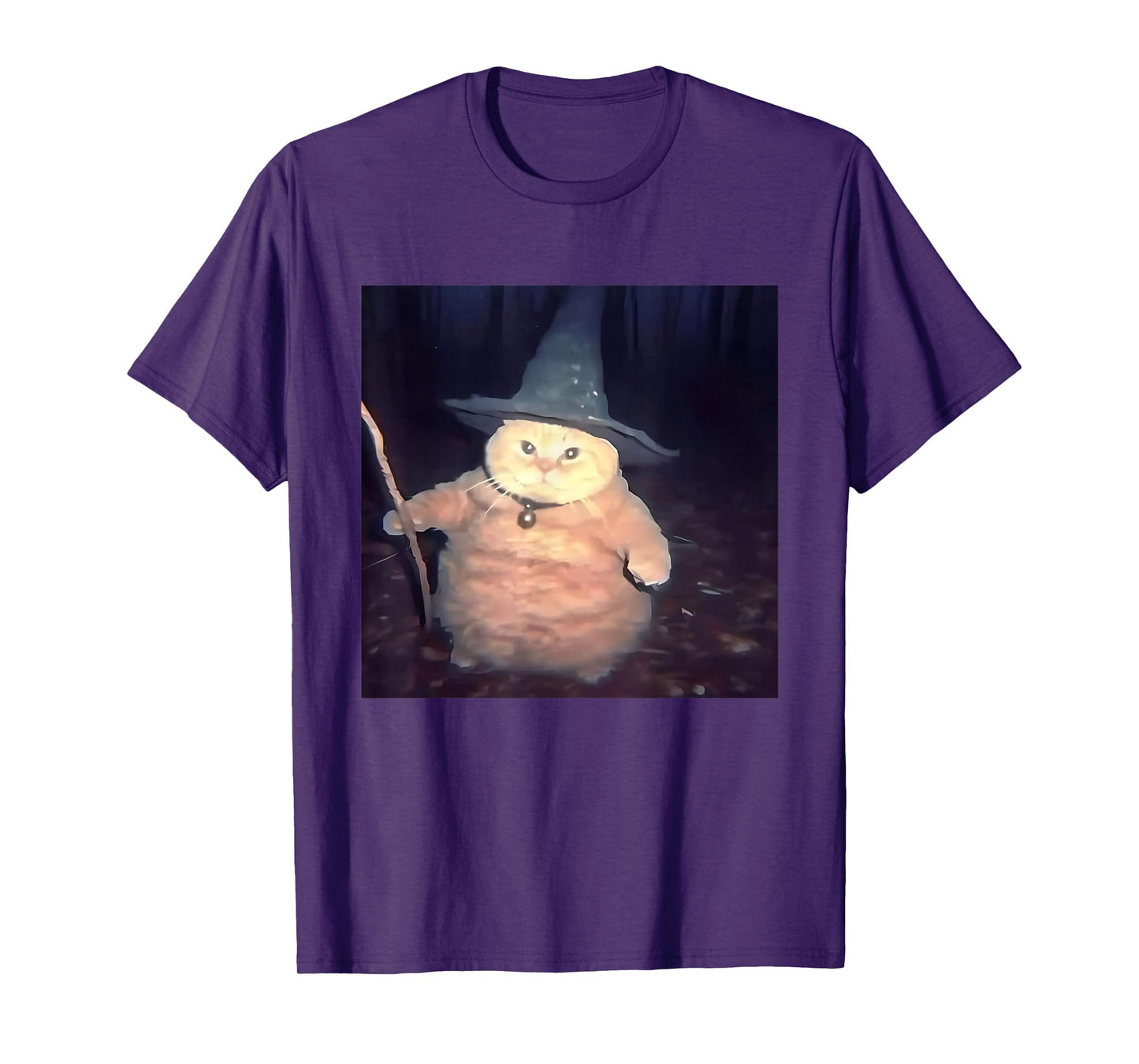 Cheeseball The Wizard Cat Vintage 90s Orange Cat Witch Cat T-Shirt