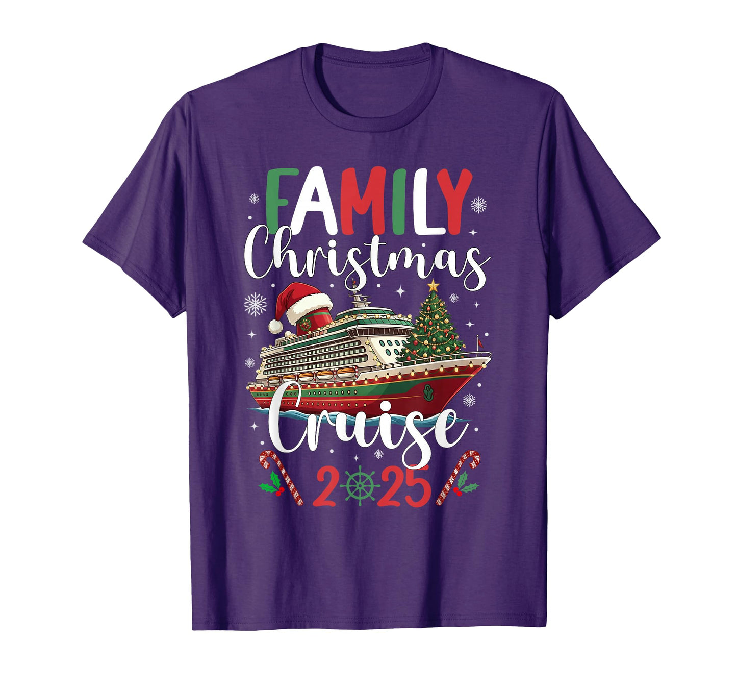 Family Christmas Cruise 2025 Matching Family Cruise Holiday T-Shirt