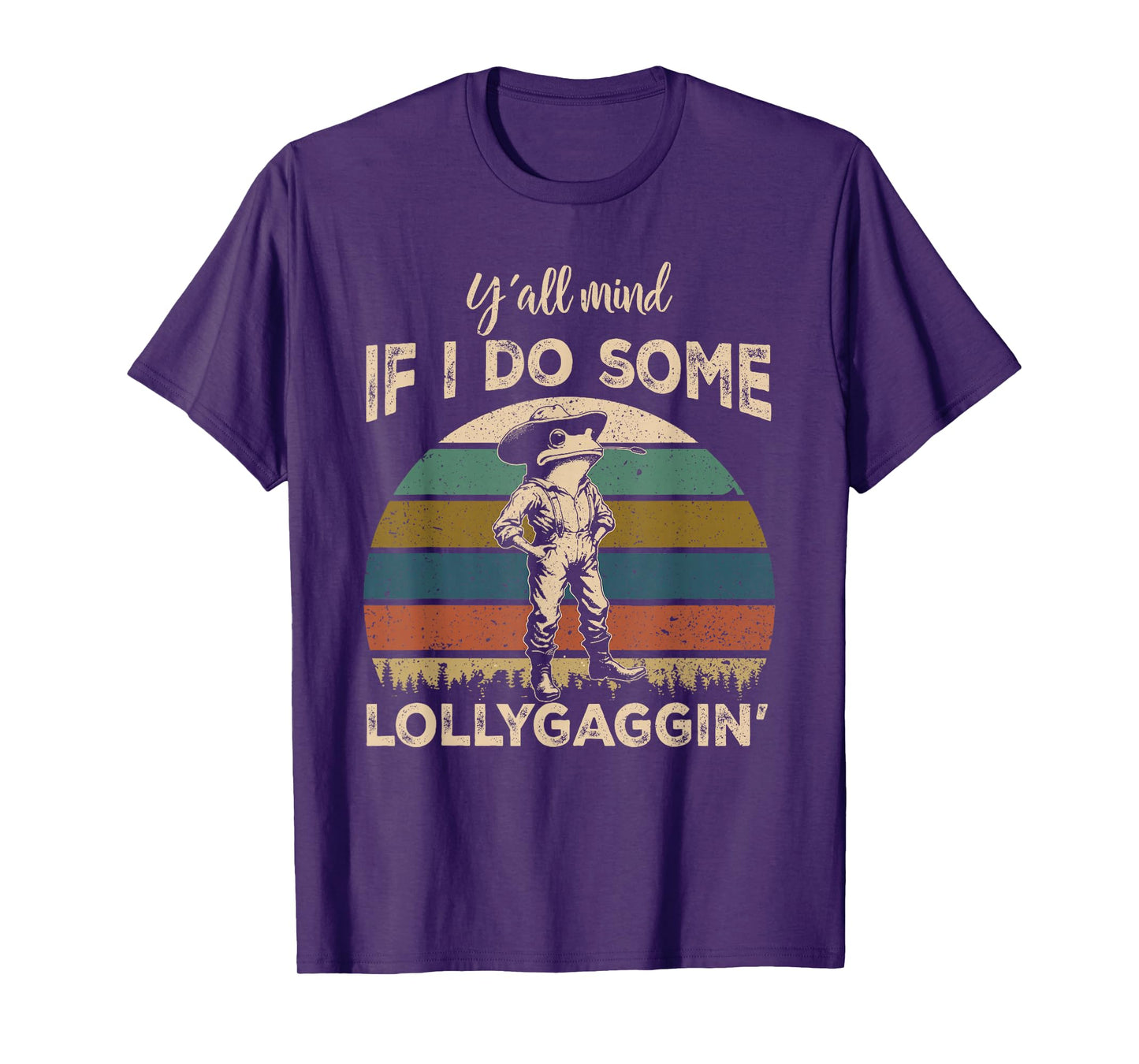 Y'all Mind If I Do Some Lollygagging Funny Cowboy Frog T-Shirt