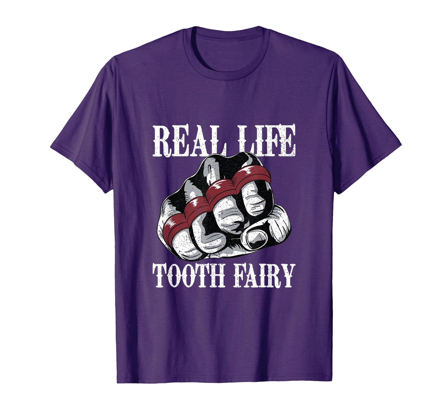 Funny Real Life Tooth Fairy Fist With Brass Knuckles Boxing T-Shirt