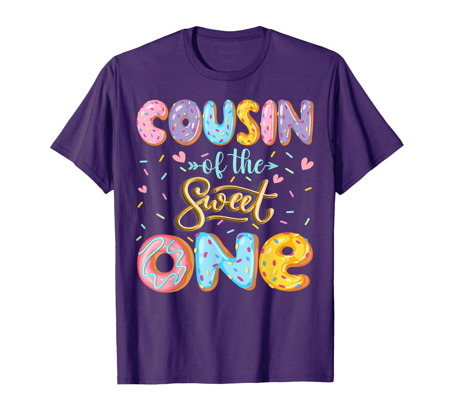 Cousin Of The Sweet One 1St Birthday Girl Donut Lover T-Shirt
