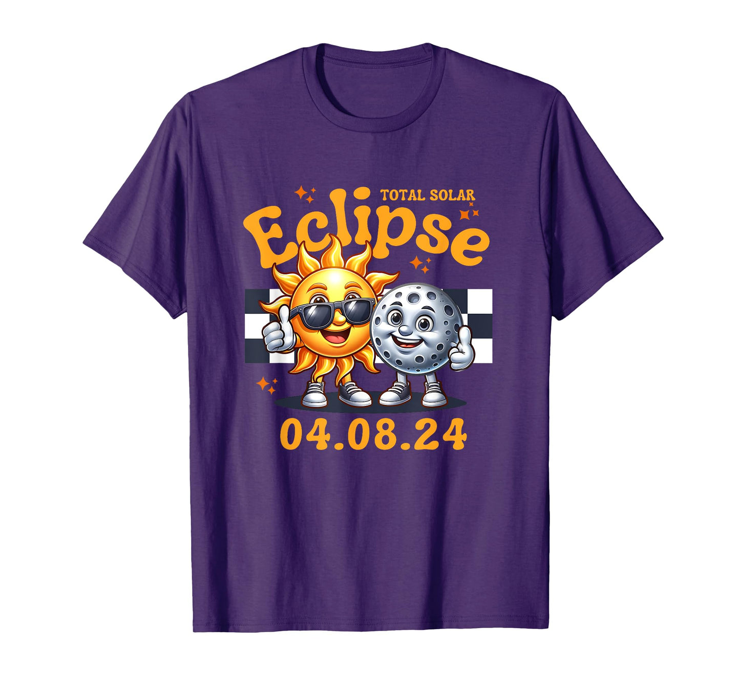 Total Solar Eclipse 04.08.24 Sun Moon Thumbs Up Funny Pals T-Shirt