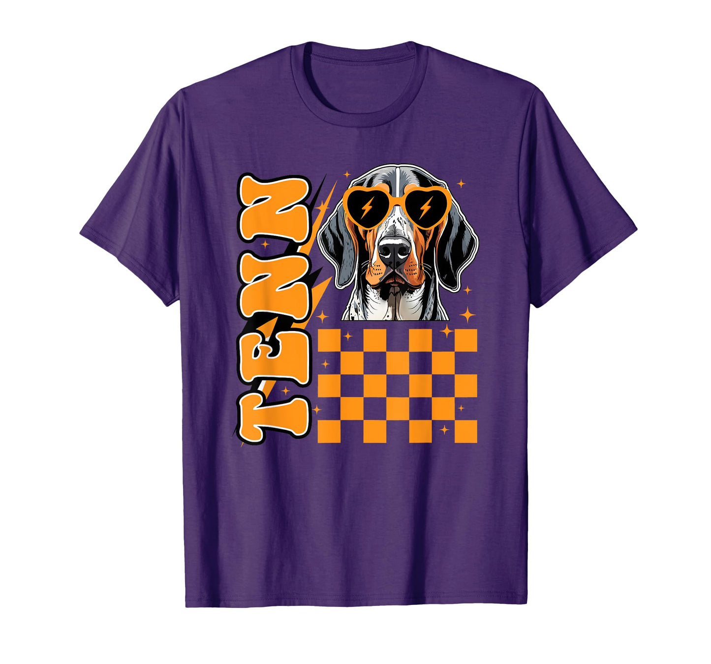 Tennessee Orange White Hound Dog Vintage, TN Orange Blooded Men Women Kids T-Shirt