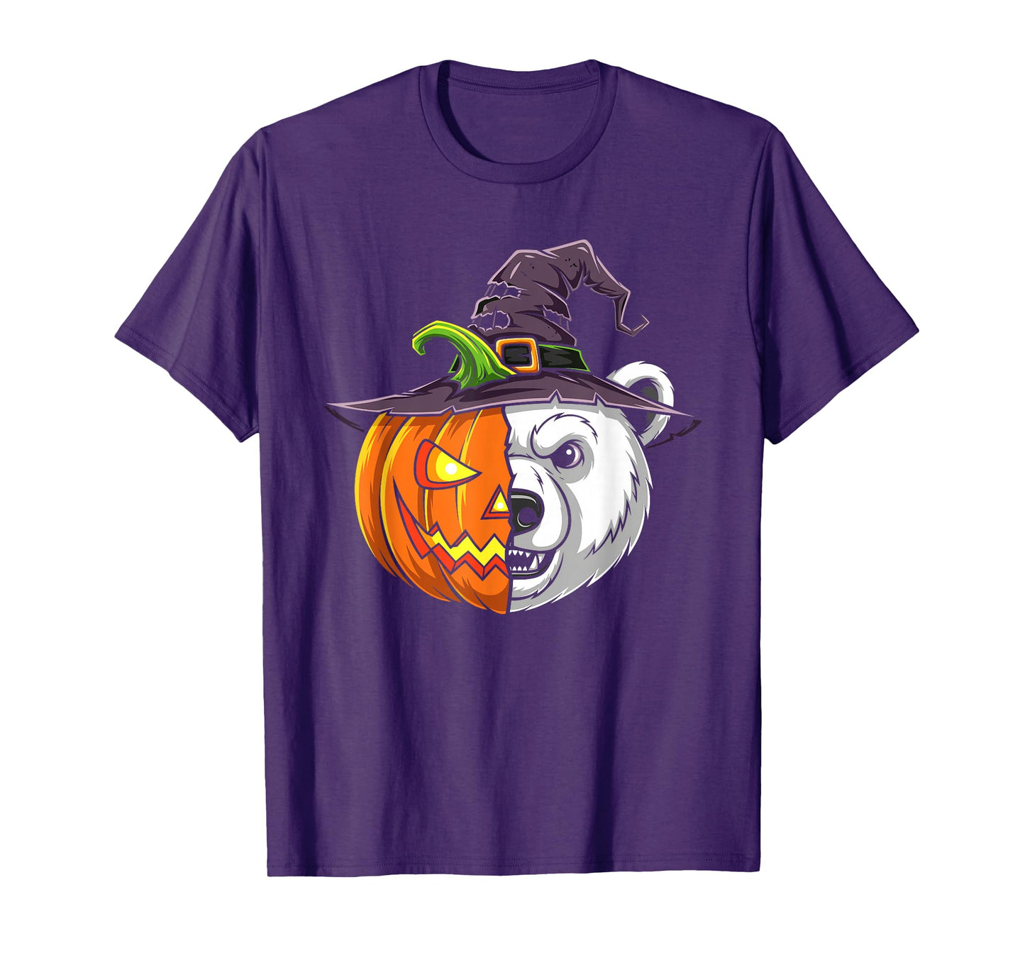 Polar Bear Pumpkin Jack O Lantern Halloween Kids Mens Womens T-Shirt