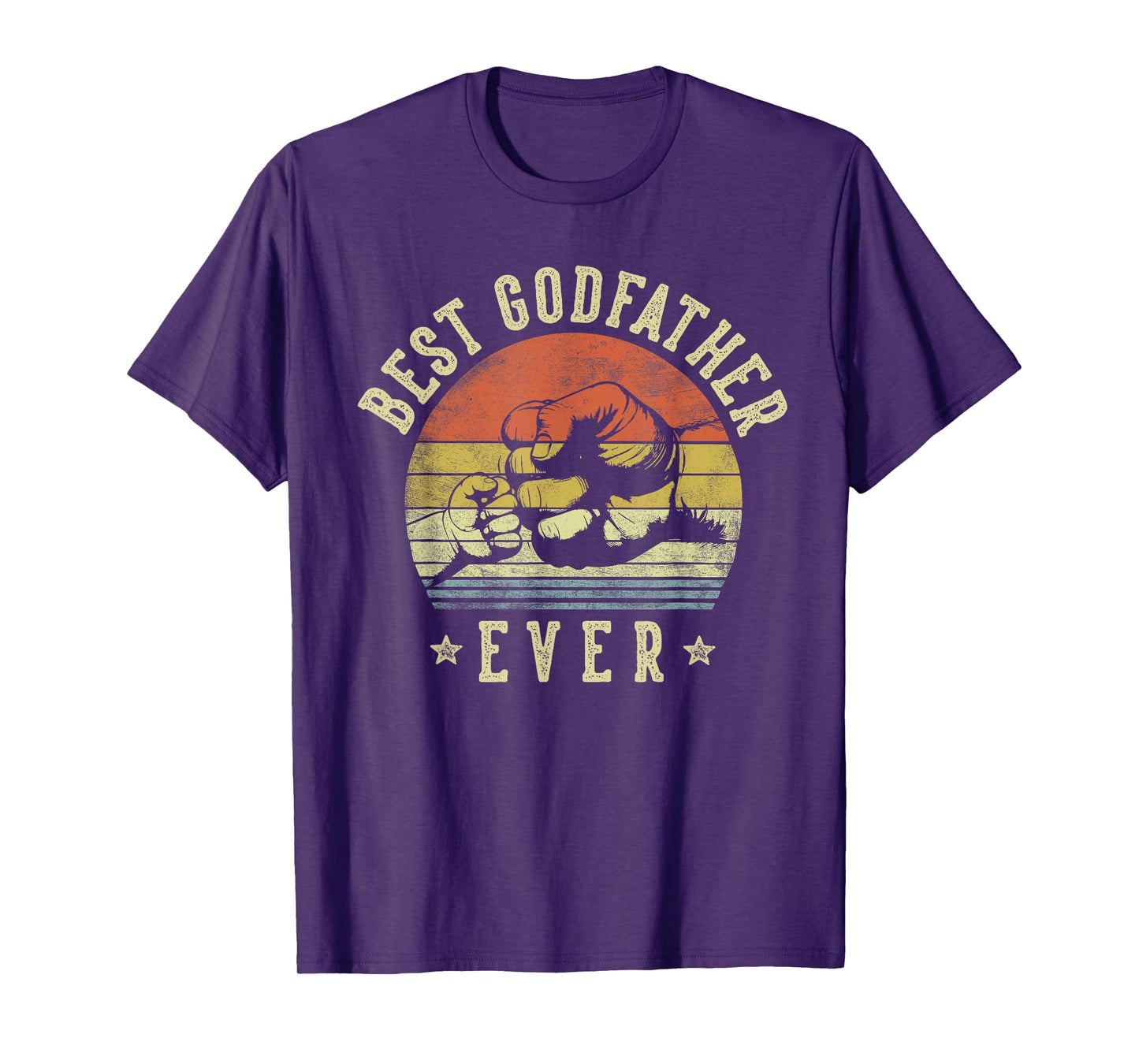 Best Godfather Ever Retro Fist Bump Vintage Design Godfather T-Shirt