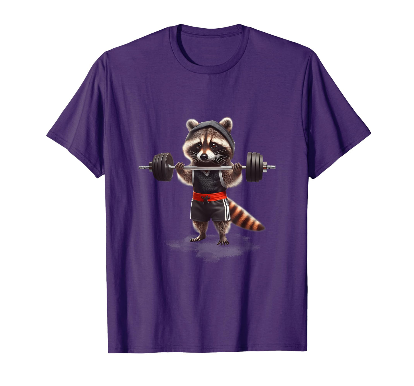 Weightlifting Ripped Raccoon Gym Workout Muscled Raccoon T-Shirt